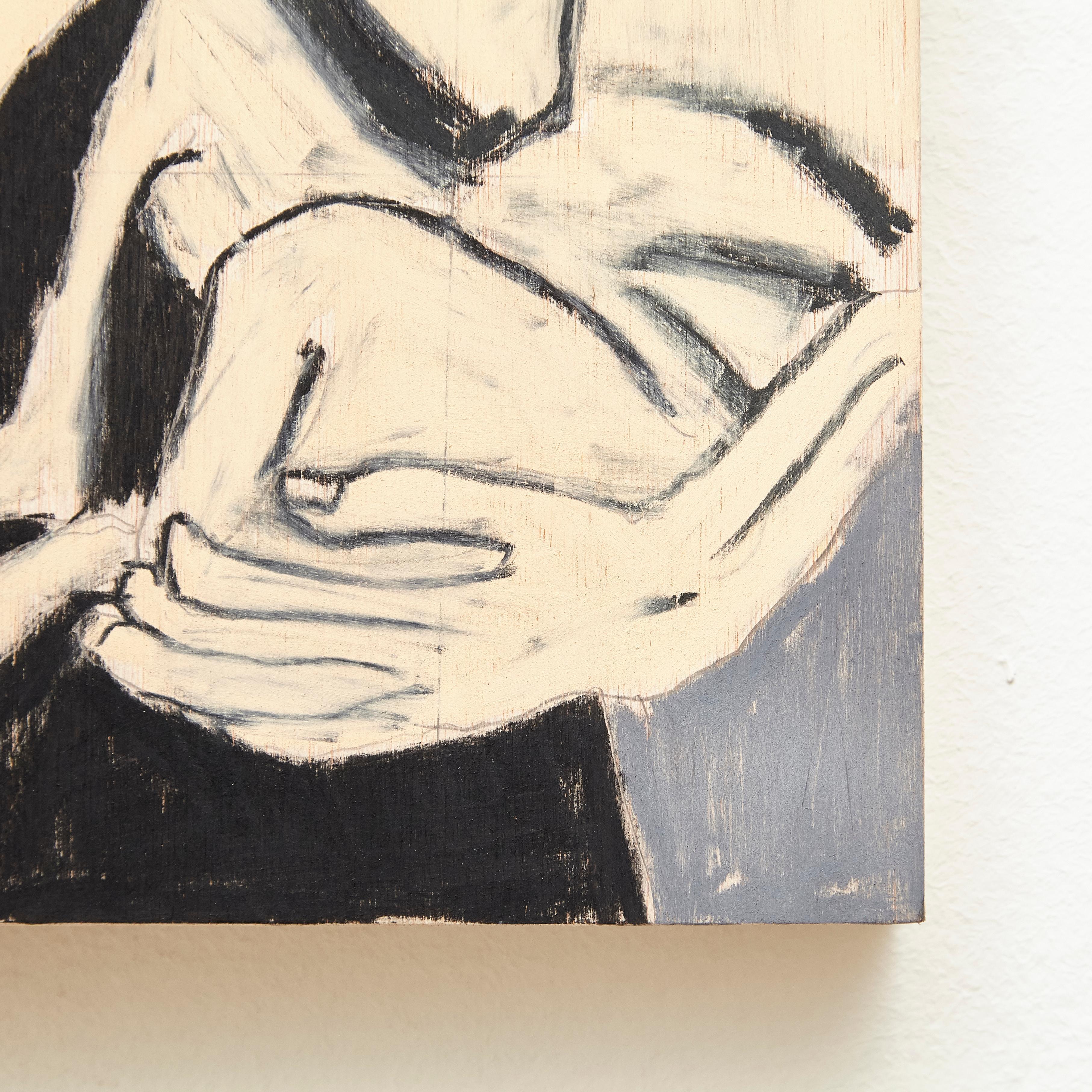 Adrian Pittura astratta contemporanea su Wood, 2019 In condizioni buone in vendita a Barcelona, ES