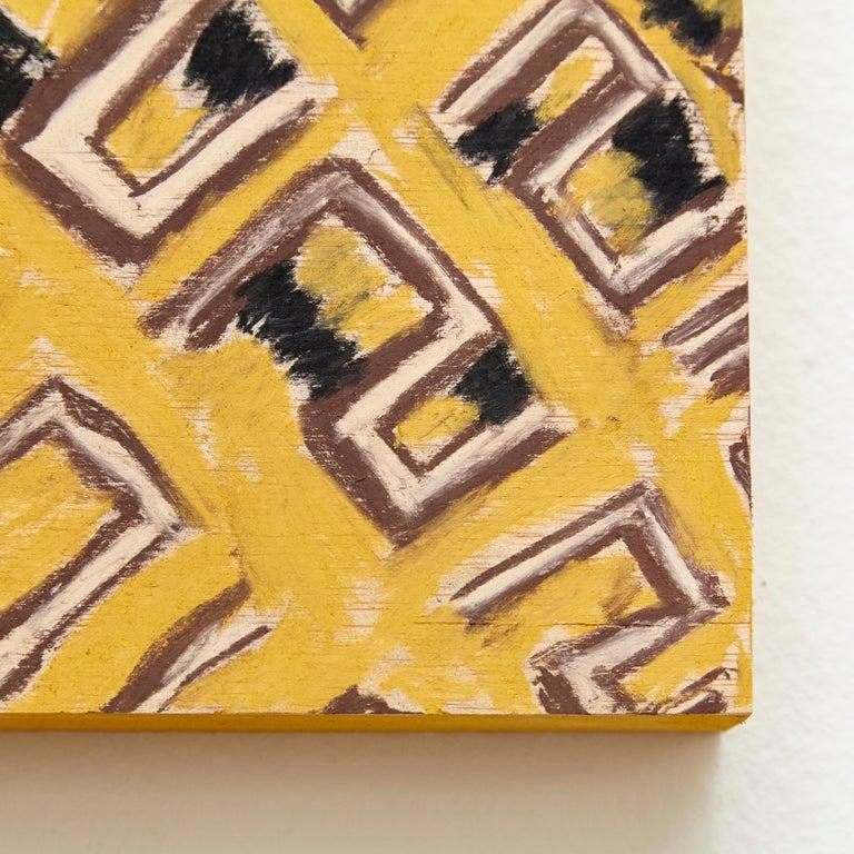 Adrian Zeitgenössisches abstraktes Gemälde auf Holz, 2019 im Angebot 2