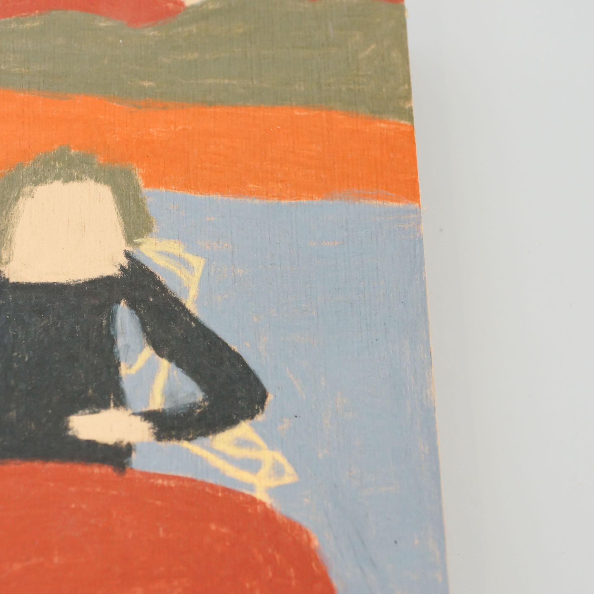 Adrian Contemporary Abstract Painting on Wood, 2020 In Good Condition In Barcelona, Barcelona