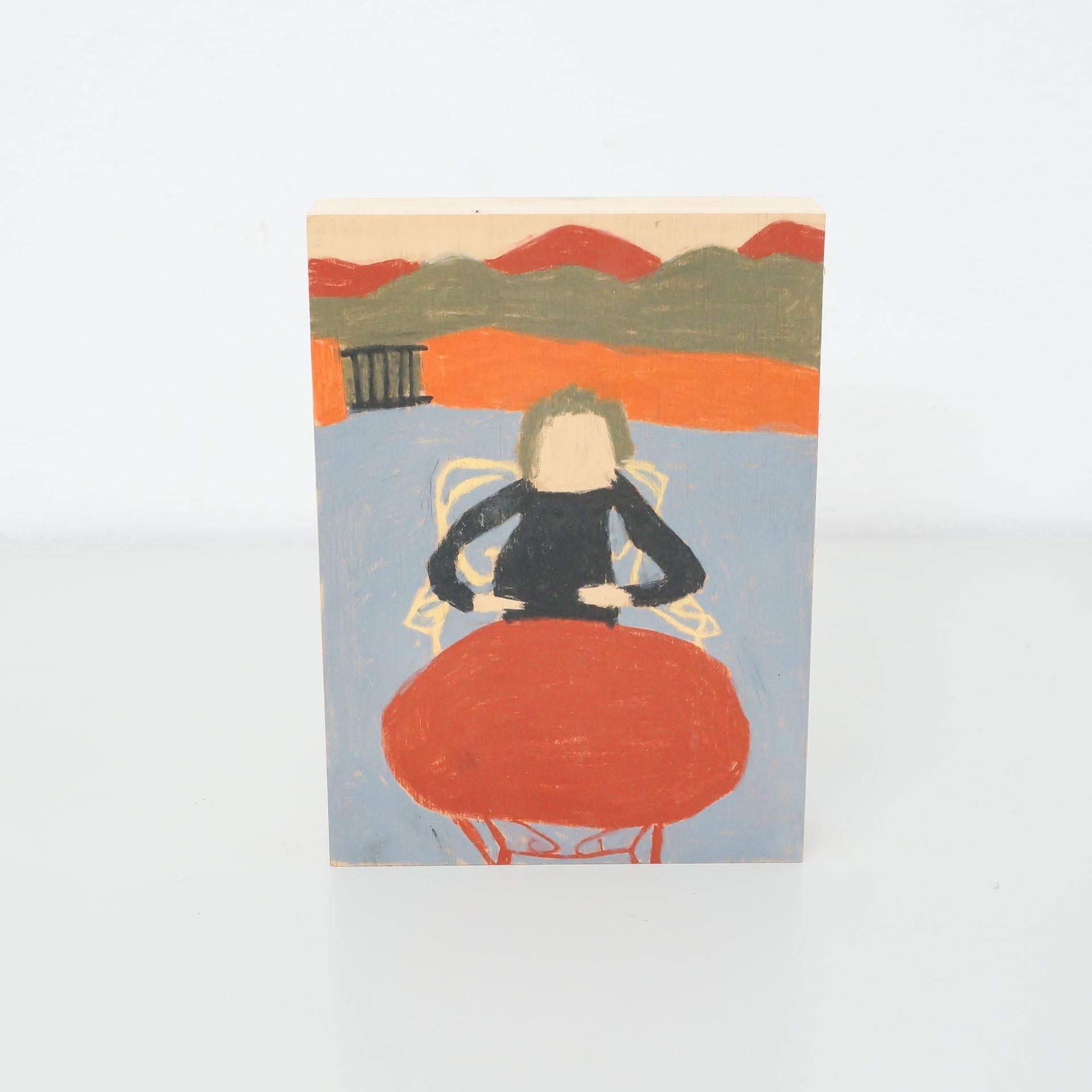 Adrian Contemporary Abstract Painting on Wood, 2020 2