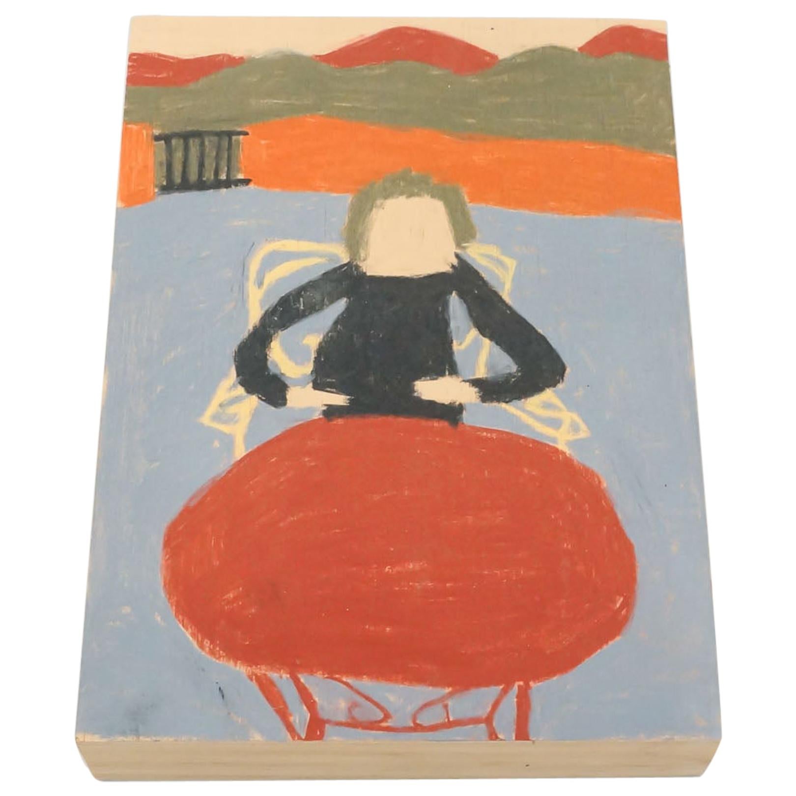 Adrian Contemporary Abstract Painting on Wood, 2020