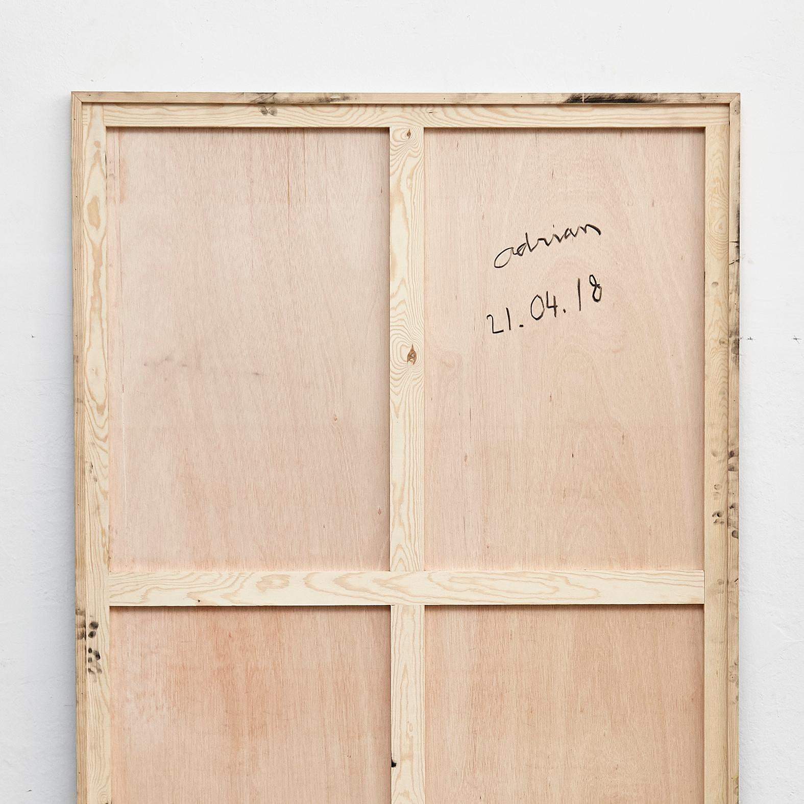 Adrian Contemporary Art - Peinture abstraite noire sur bois en vente 4
