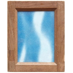 Adrian Contemporary Blue and White Cyanotype Photography on a Wooden Frame, 2017