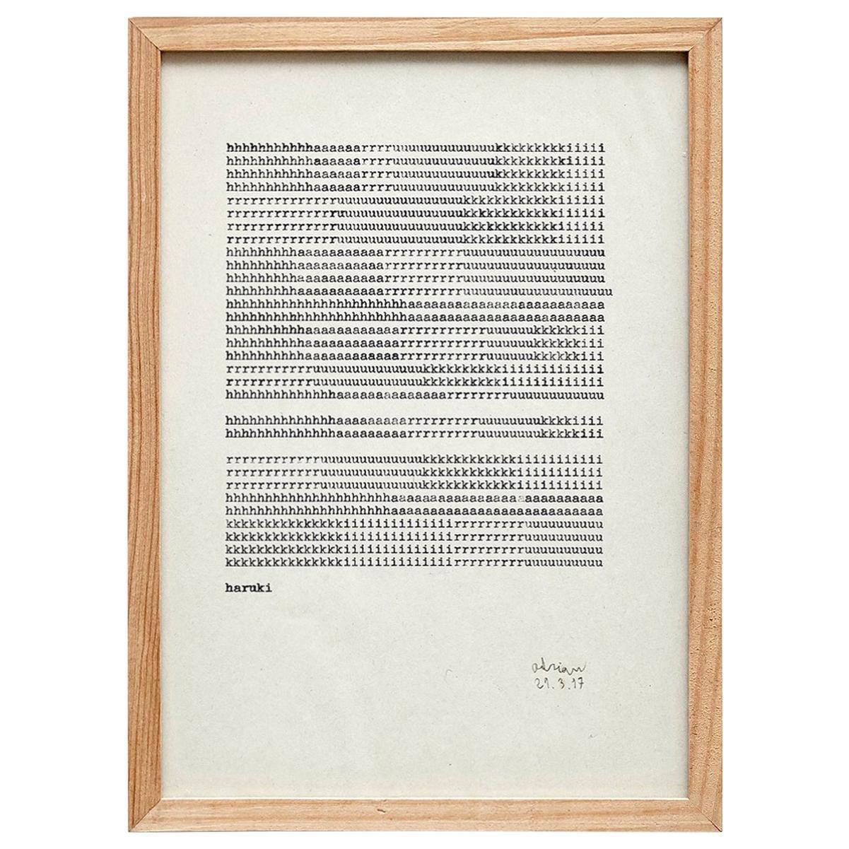 Adrian Poesia Contemporanea, Haruky