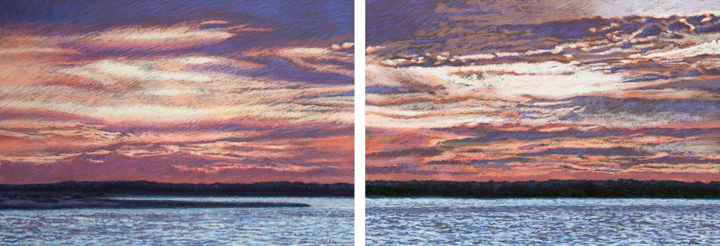 Adrian Deckbar Landscape Painting - Continuum I and II (diptych)