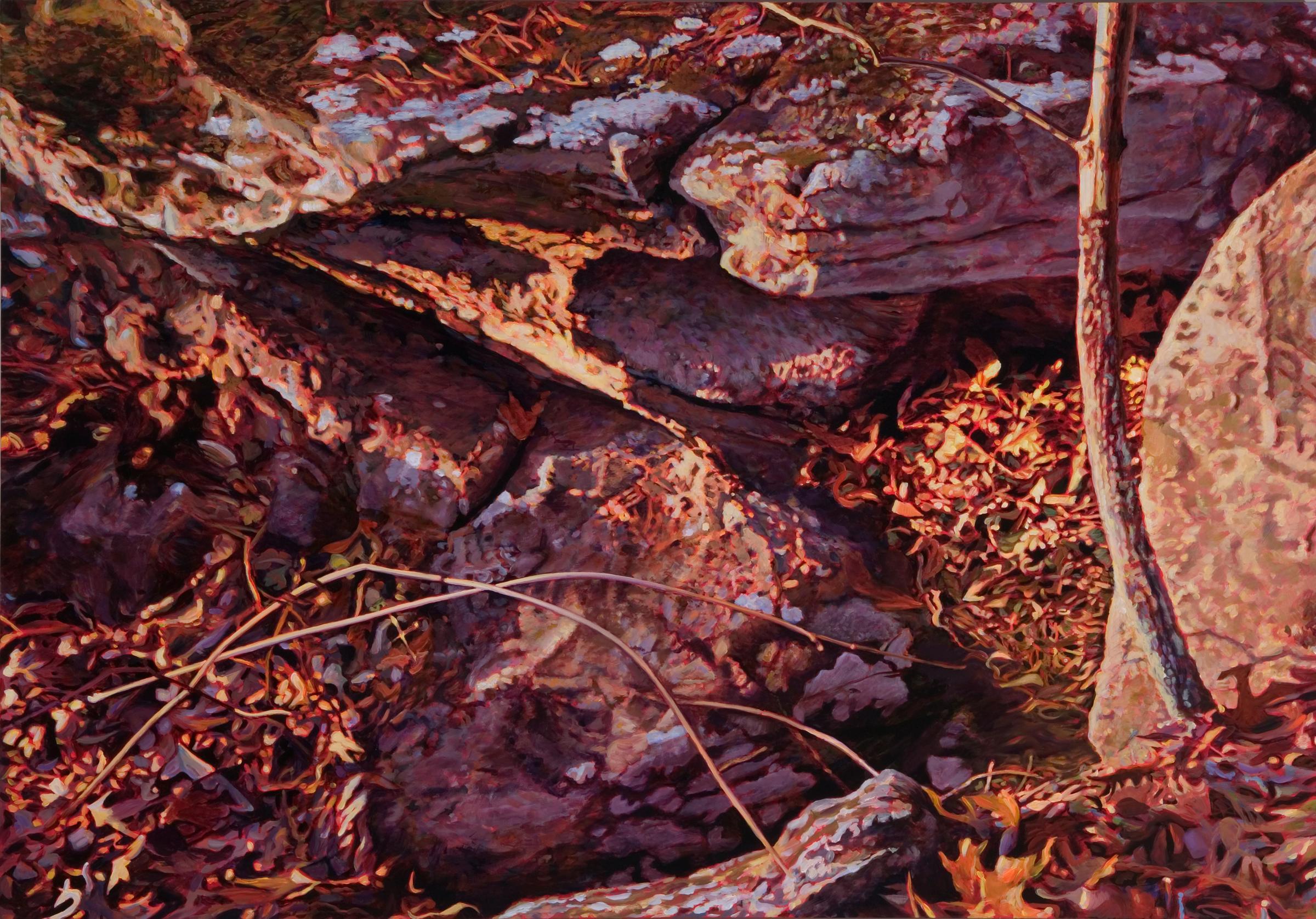 Adrian Deckbar Landscape Painting - Rock Face
