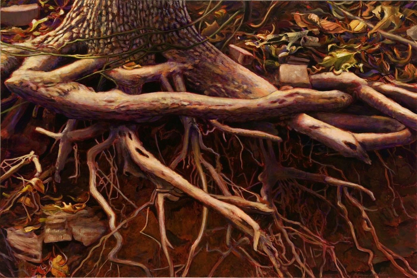 Adrian Deckbar Landscape Painting - Roots