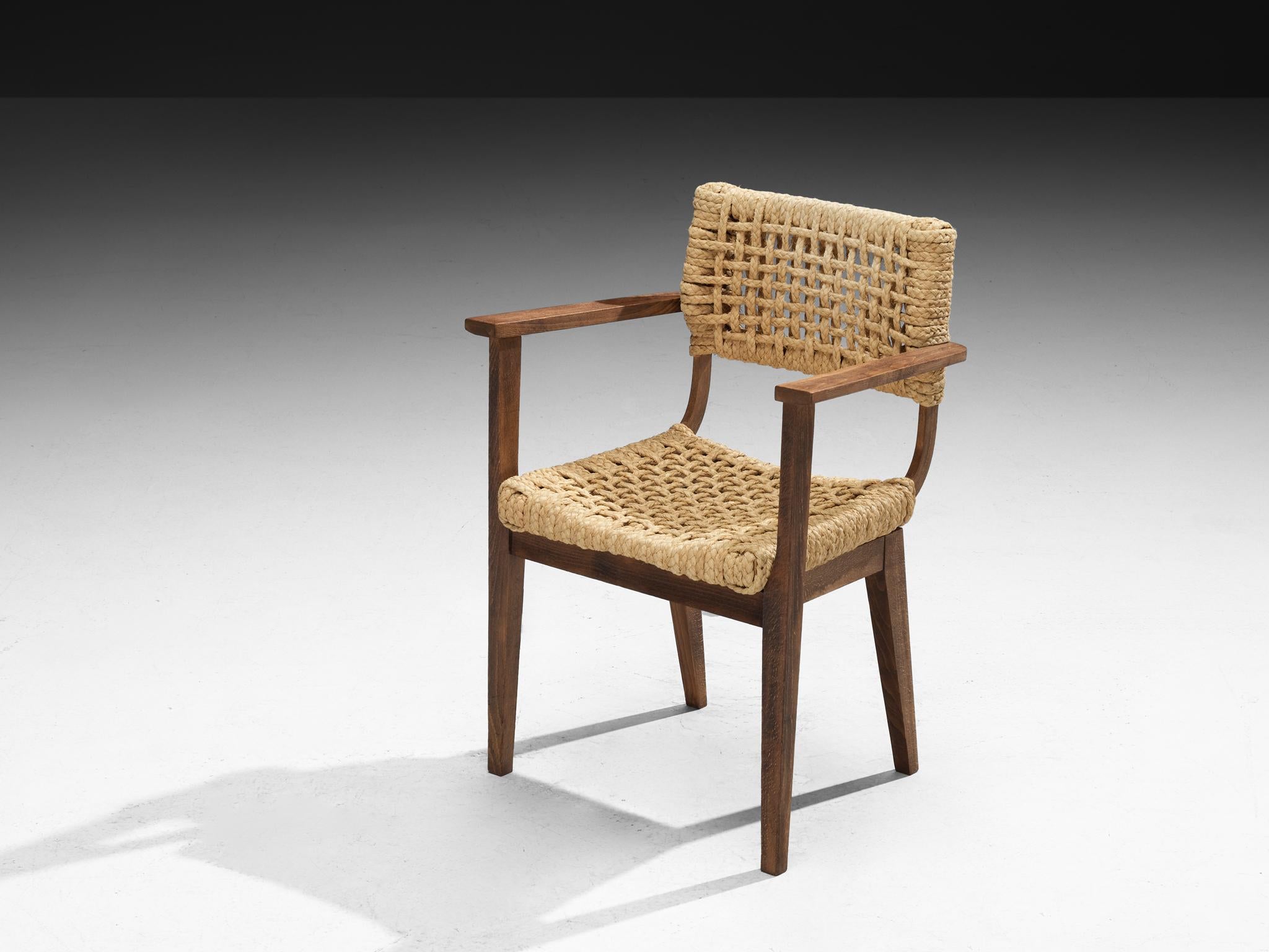 Adrian & Frida Minet for Vibo Set of Six Armchairs in Wicker Straw in vendita 4