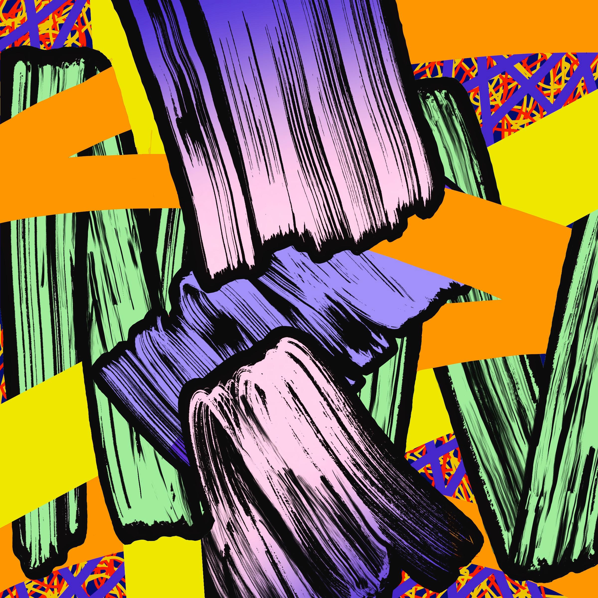 Commission Scroll, Contemporary Art, Abstract Painting, 21st Century