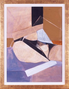 Adrian Heath, British, mid 20th Century abstract in golds and browns