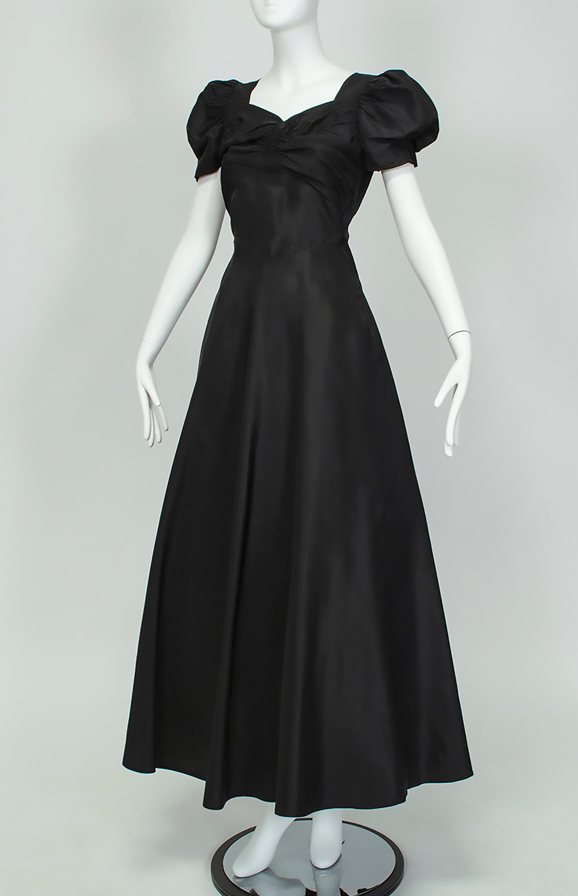 black regency dress