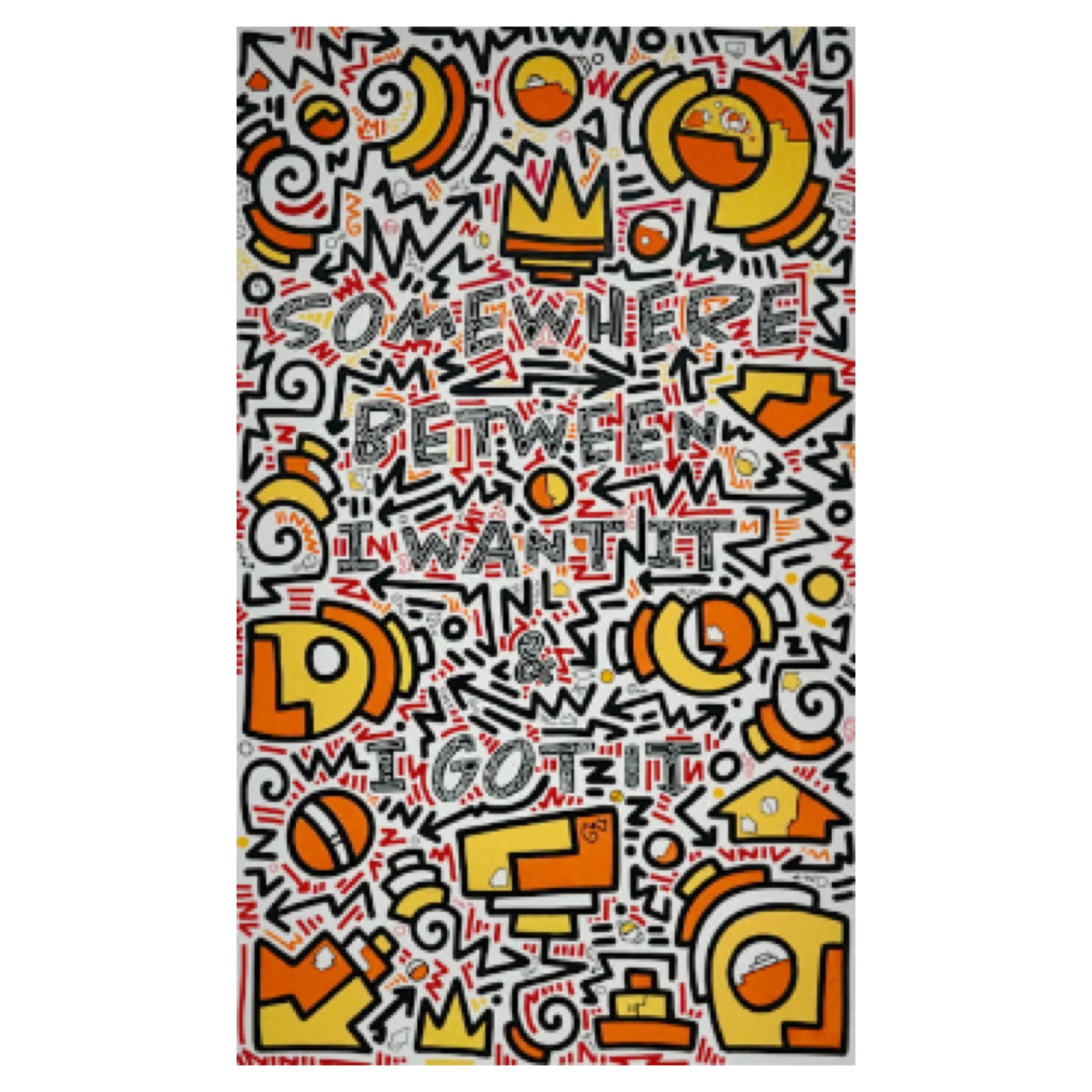 Adrian Lorenzo Abstract Painting - Somewhere Between I Want It And I Got It