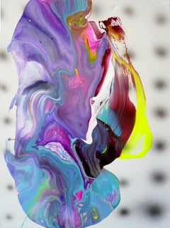 SP02048 (Acrylic and Spray Paint Abstract Painting)