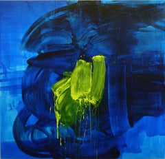 Untitled 57 (Blue and Yellow Abstract Painting)
