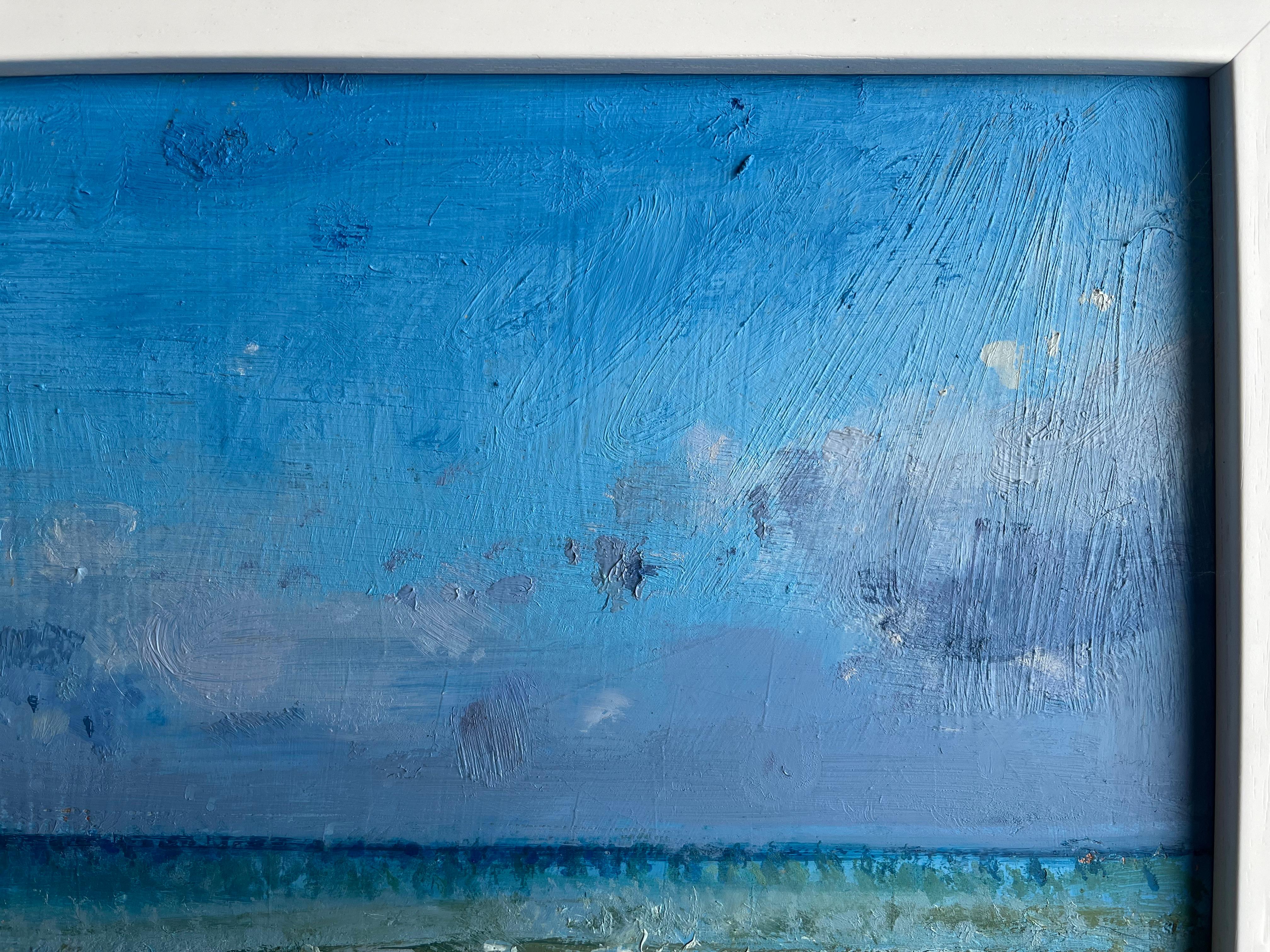 Adrian Parnell, Modern British Artist, Blue sky Seascape For Sale 9