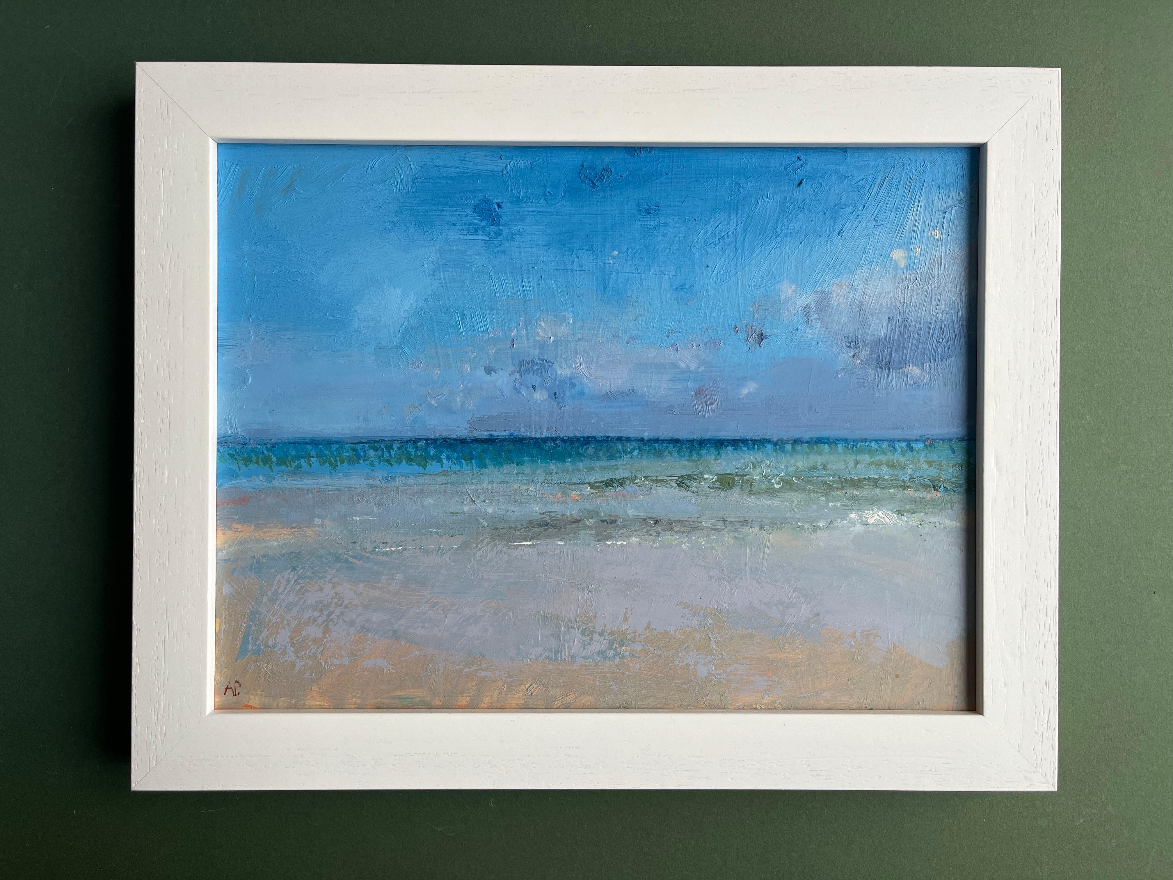 Adrian Parnell, Modern British Artist, Blue sky Seascape For Sale 12
