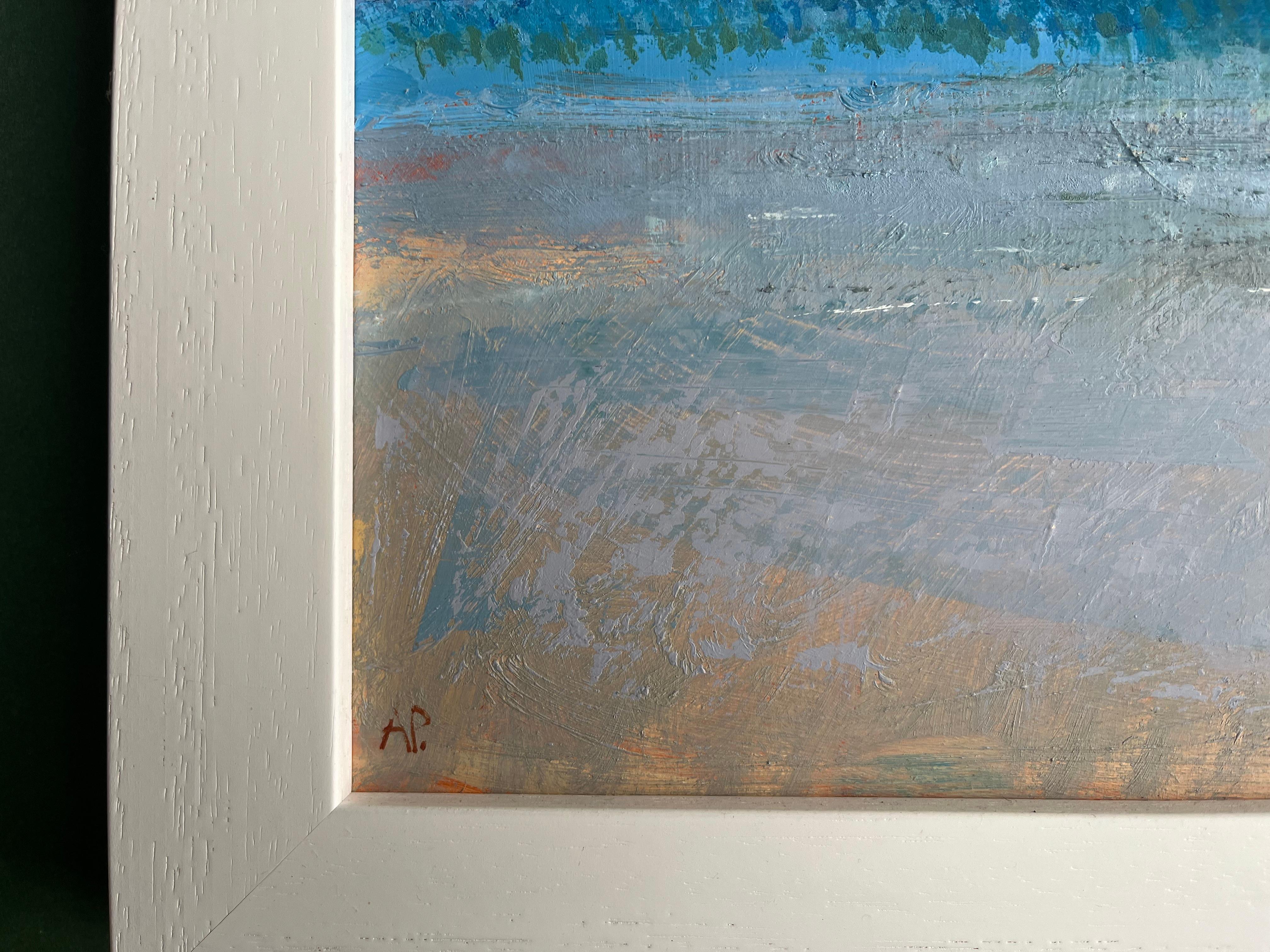 Adrian Parnell, Modern British Artist, Blue sky Seascape For Sale 4