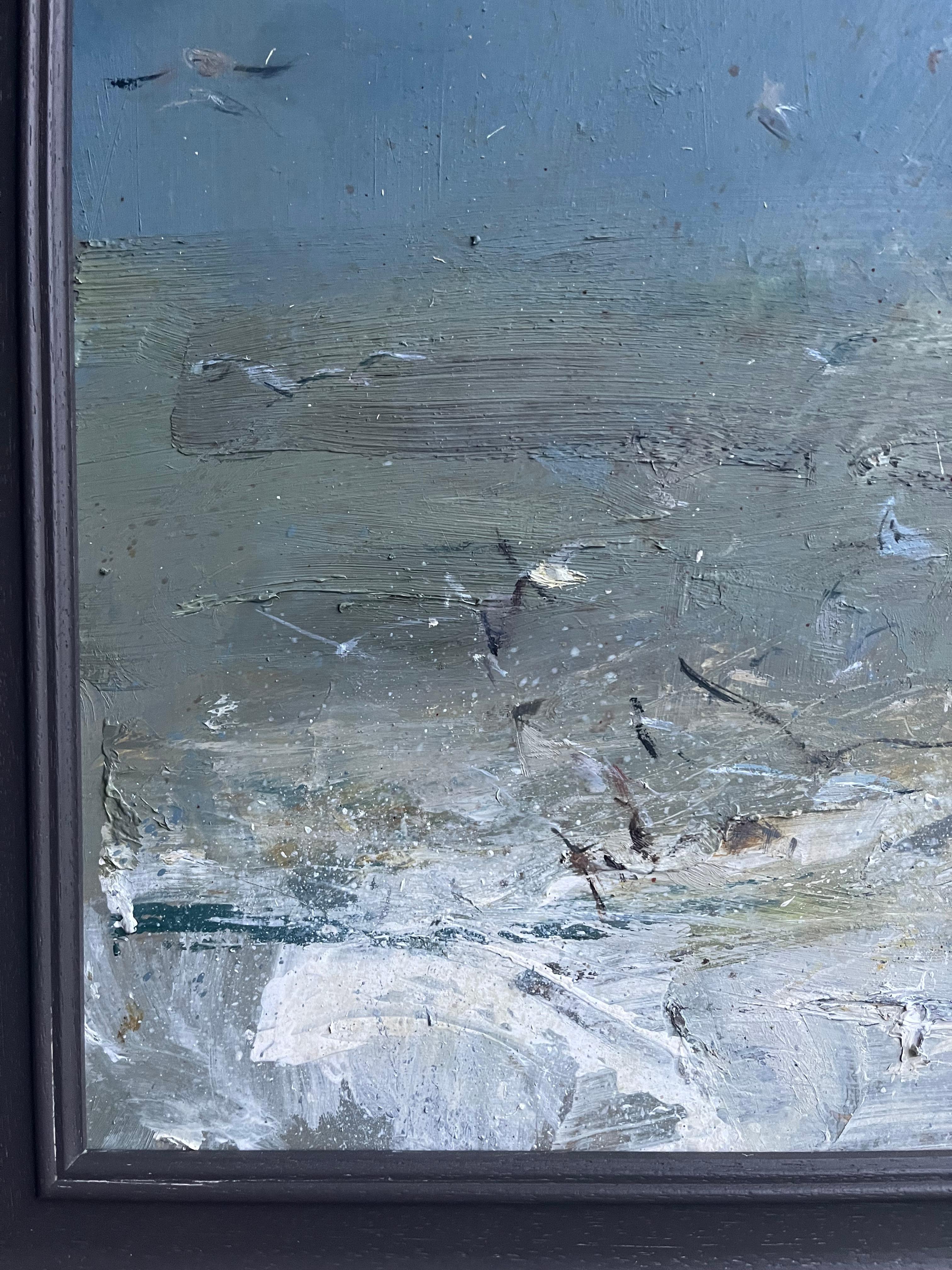 Adrian Parnell, Modern British Artist, Seascape with seagulls For Sale 3
