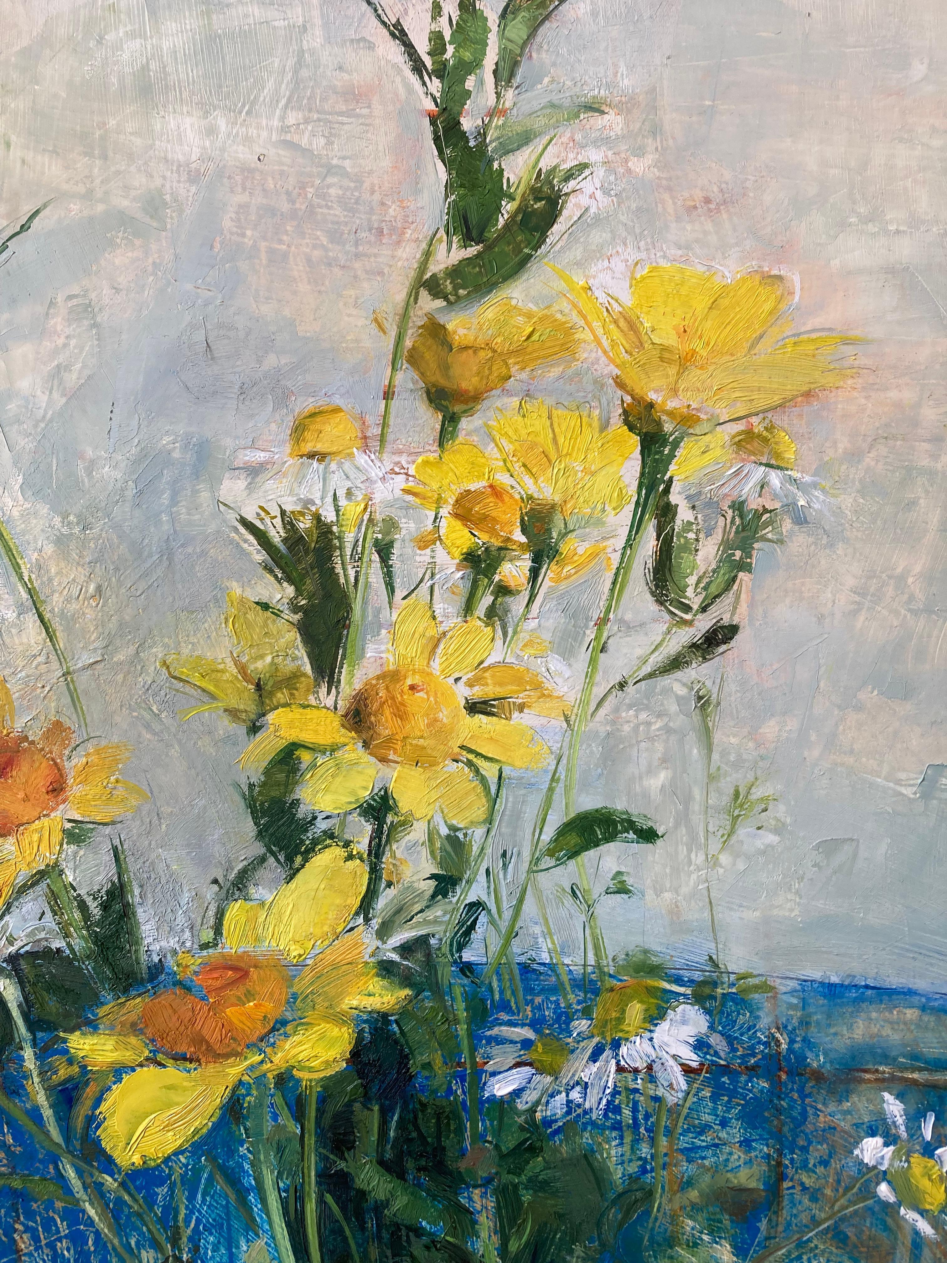 Adrian Parnell, Modern British Artist, Still life of flowers For Sale 4