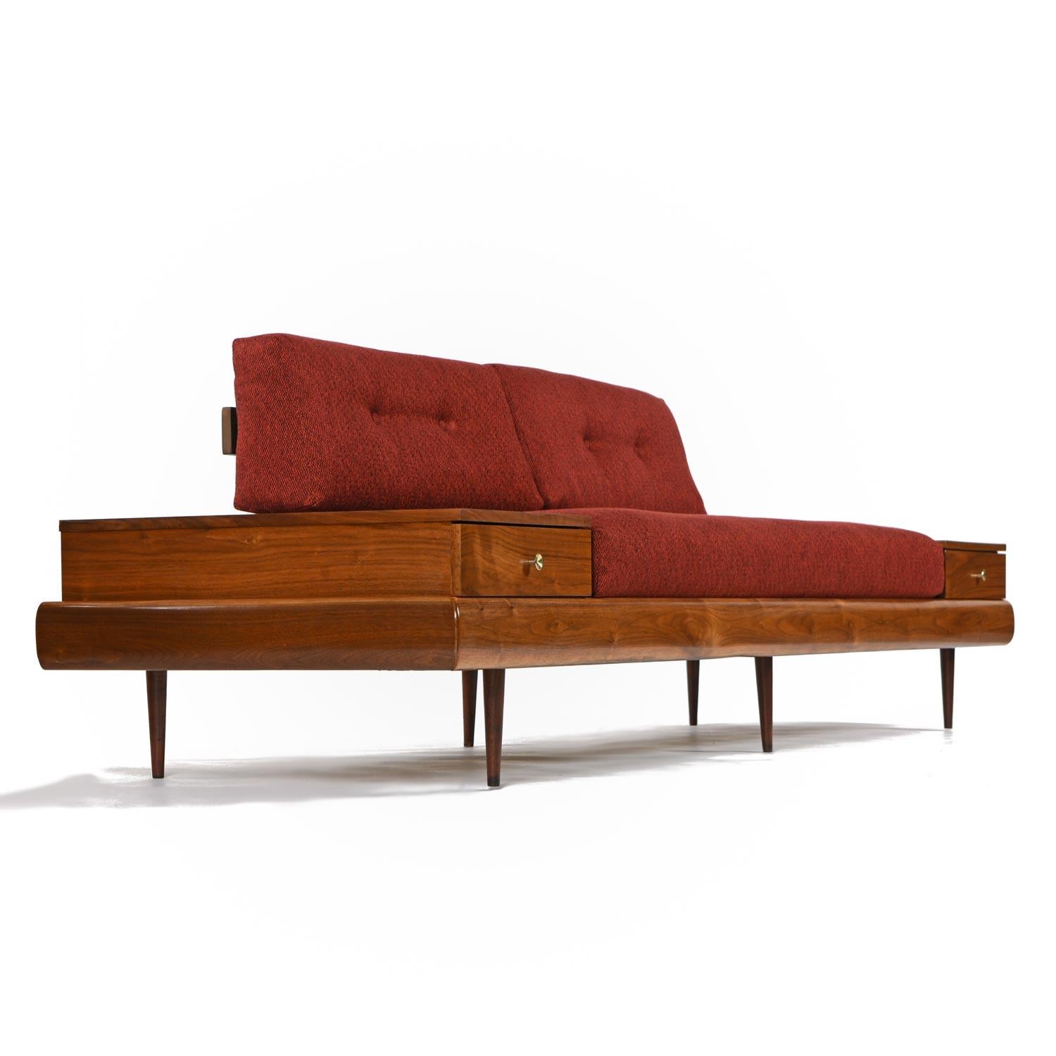 wood platform sofa