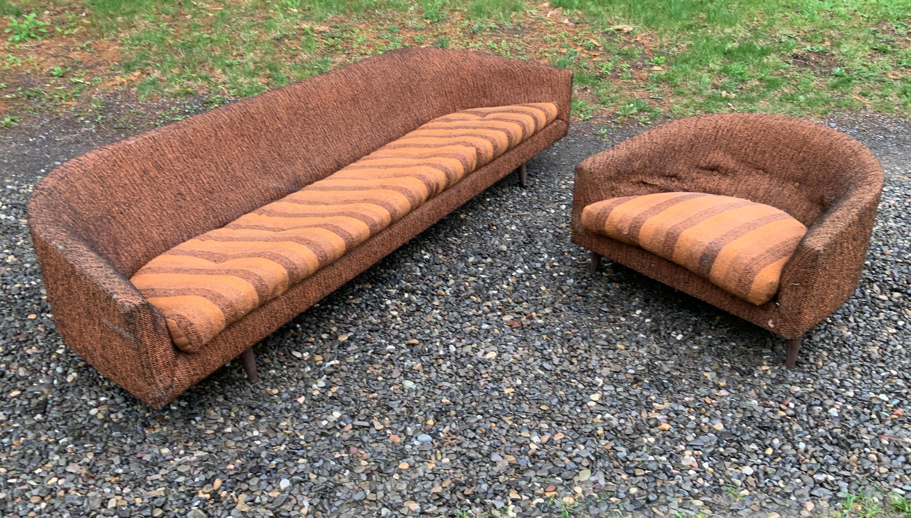 Mid-20th Century Adrian Pearsall 1950s Cloud Sofa and Lounge Chair