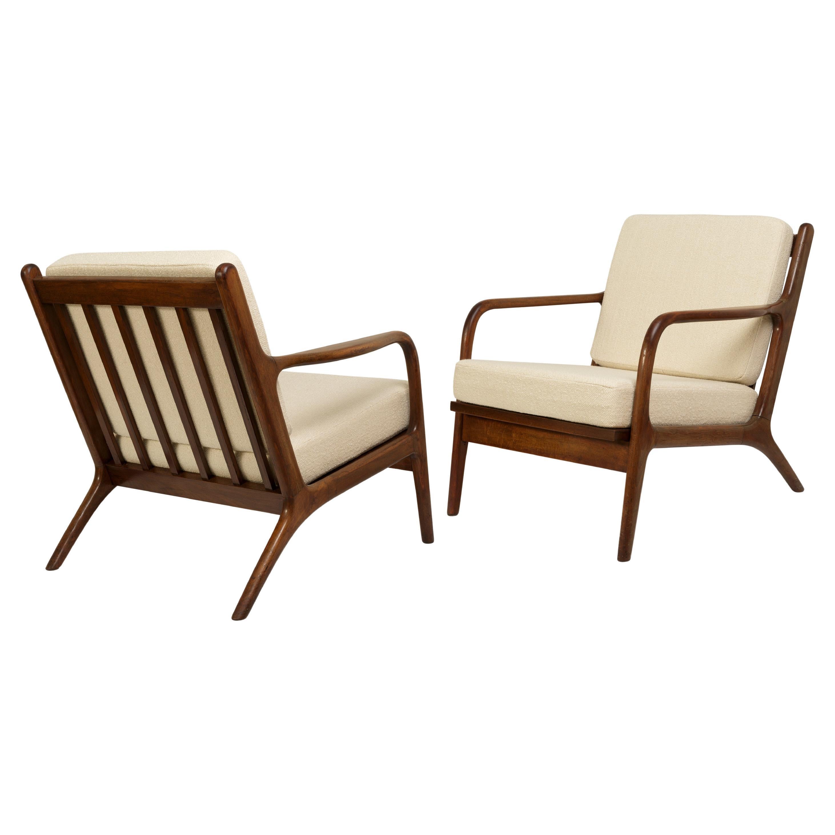 Adrian Pearsall "2315-C" Lounge Chairs for Craft Associates, USA 1960s For Sale