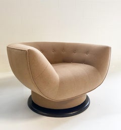 Adrian Pearsall 360° Swivel Chairs in Loro Piana Cashmere, pair