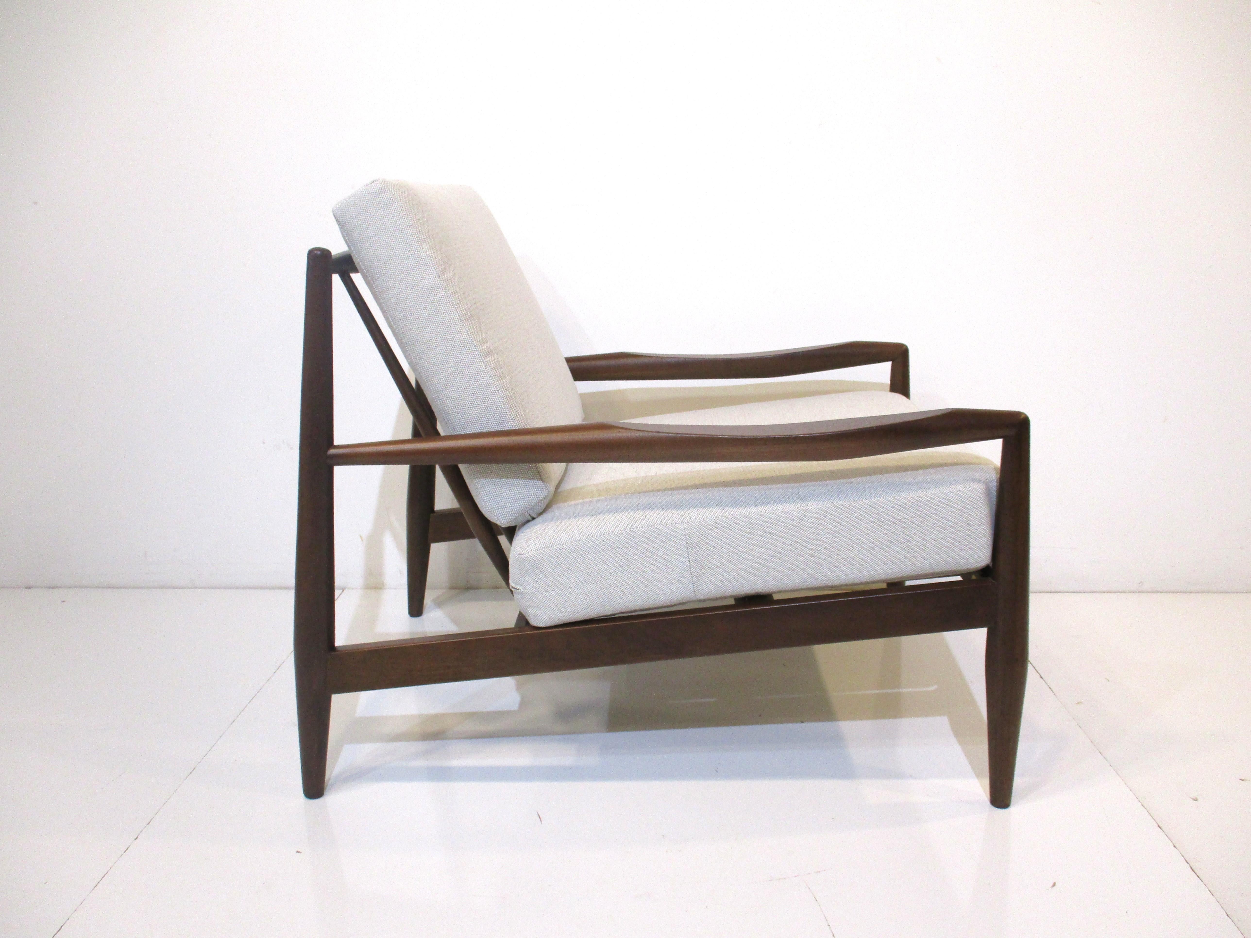 Mid-Century Modern Adrian Pearsall 843-C Walnut Lounge Chair for Craft Associates