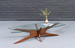 Adrian Pearsall 893-TGO Couchtisch mit Stachelrochen-Glasplatte