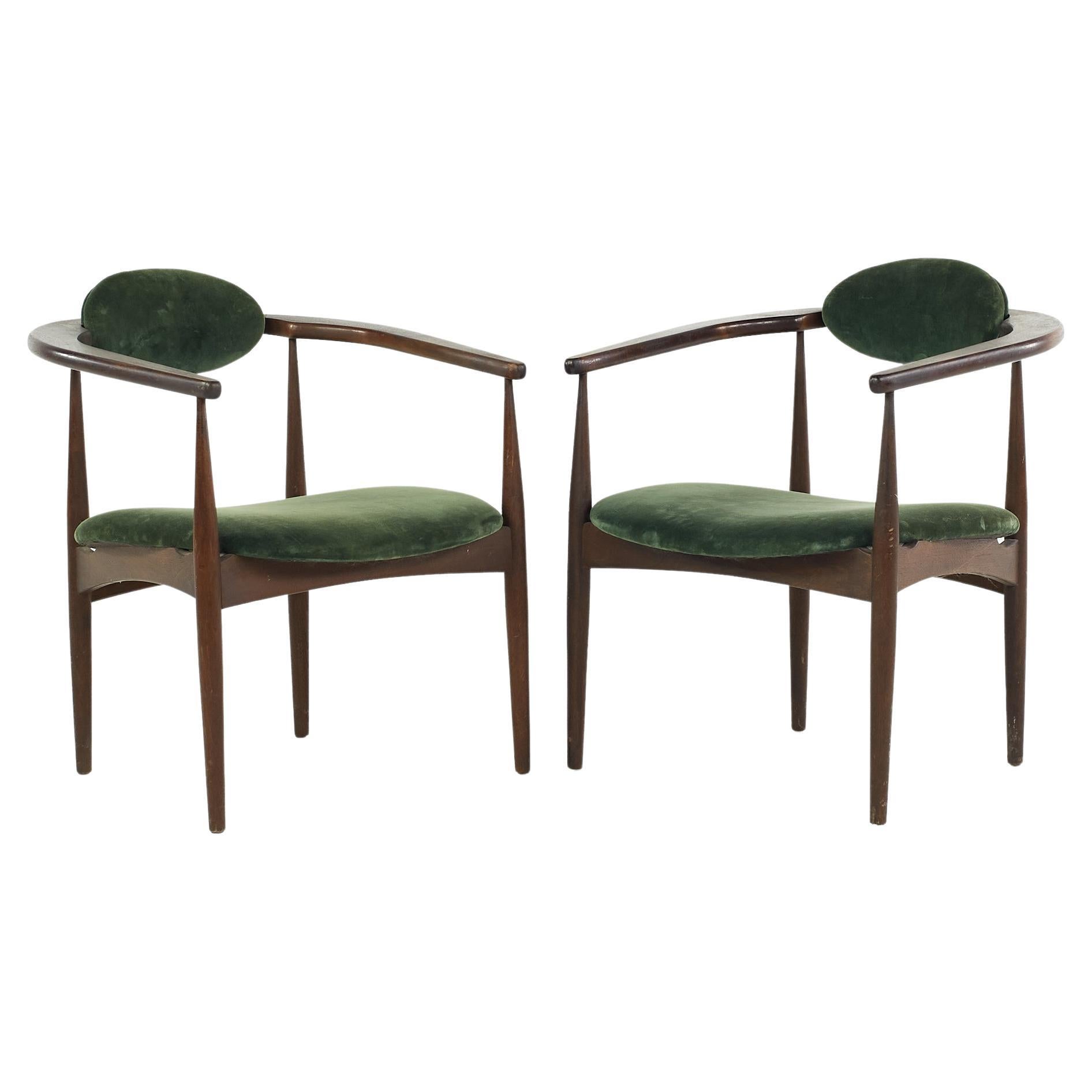 Adrian Pearsall 950C Mid Century Walnut Dining Chairs - Set of 2