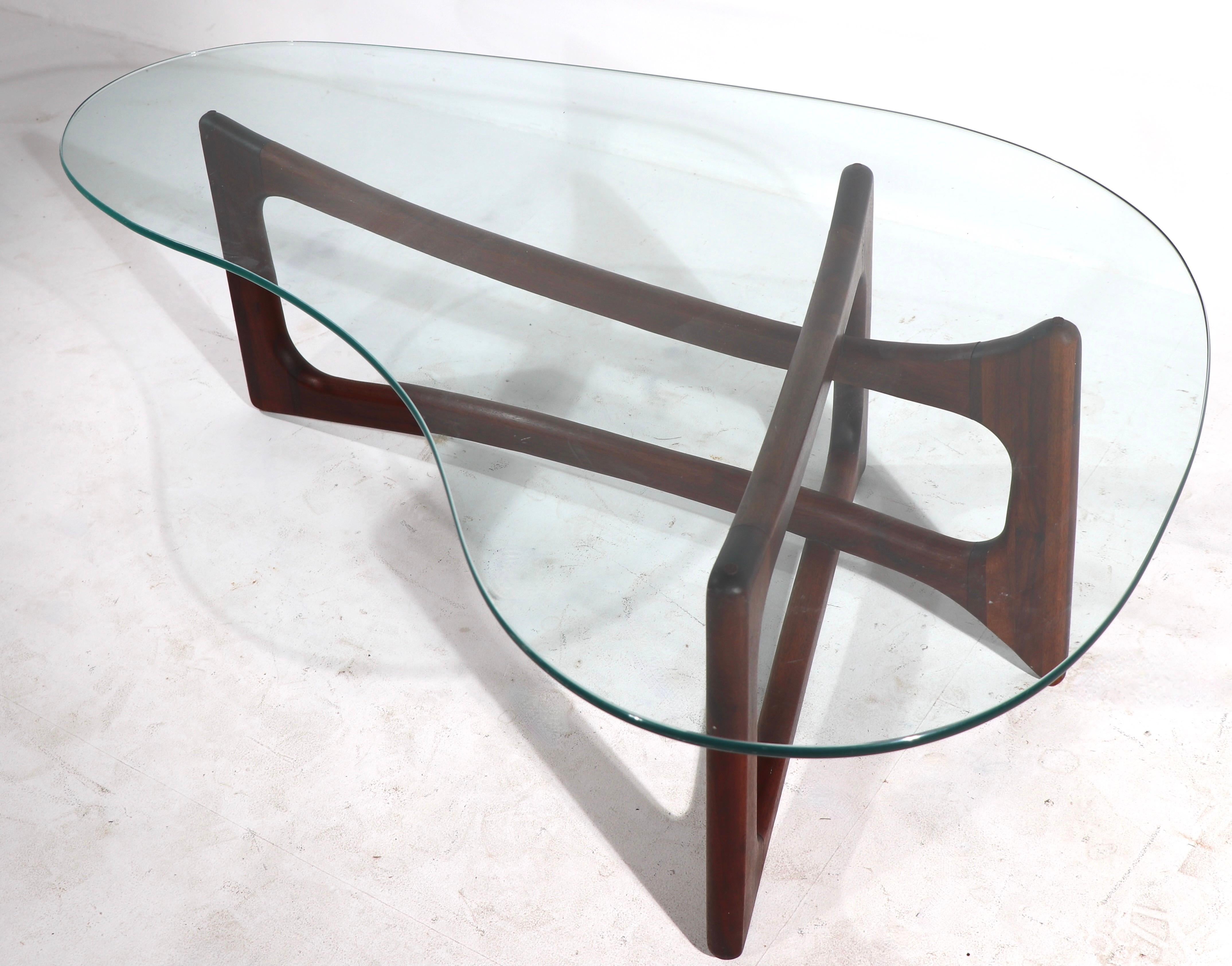 American Adrian Pearsall Amoeba Form Coffee Table