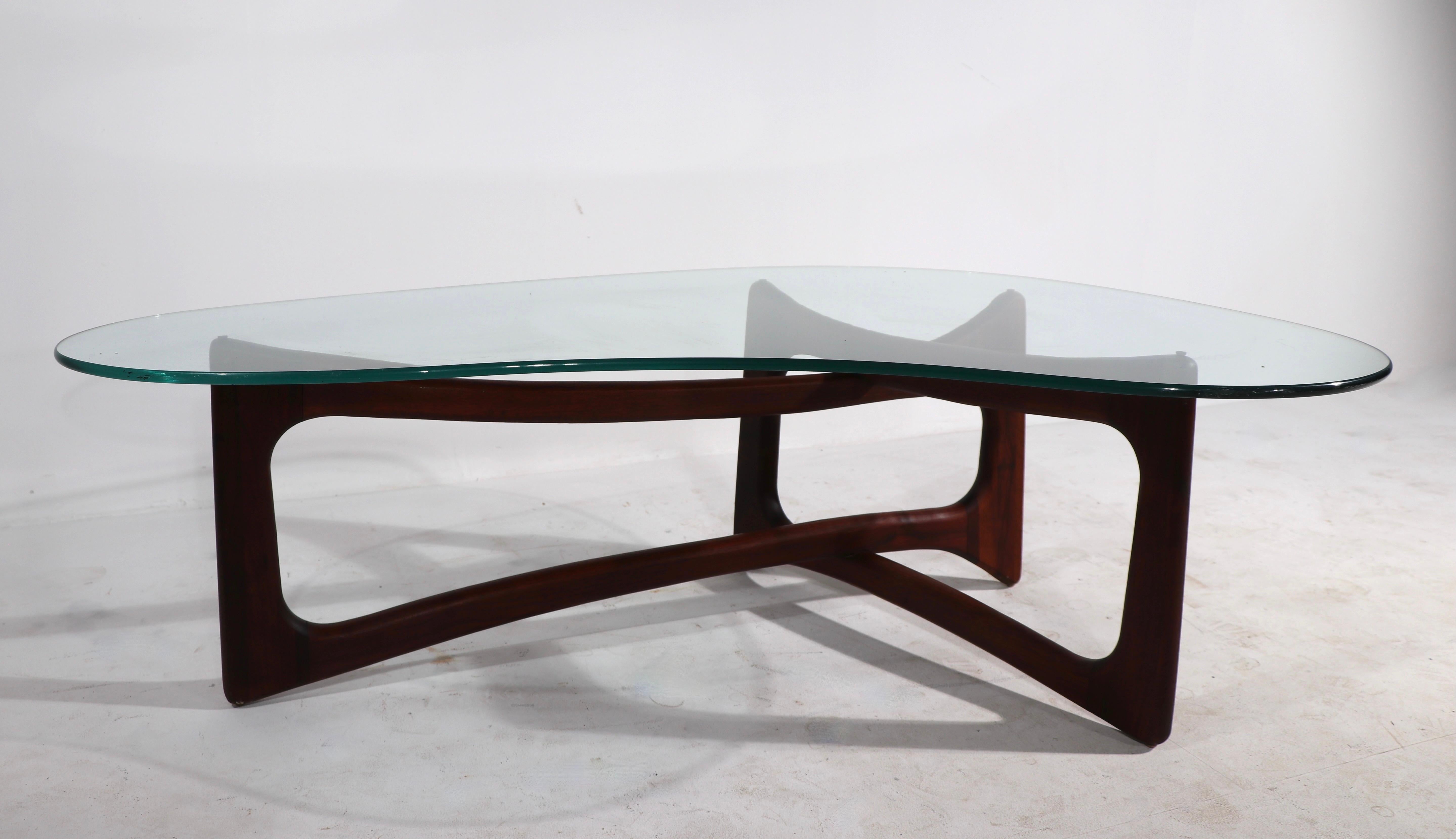 Glass Adrian Pearsall Amoeba Form Coffee Table