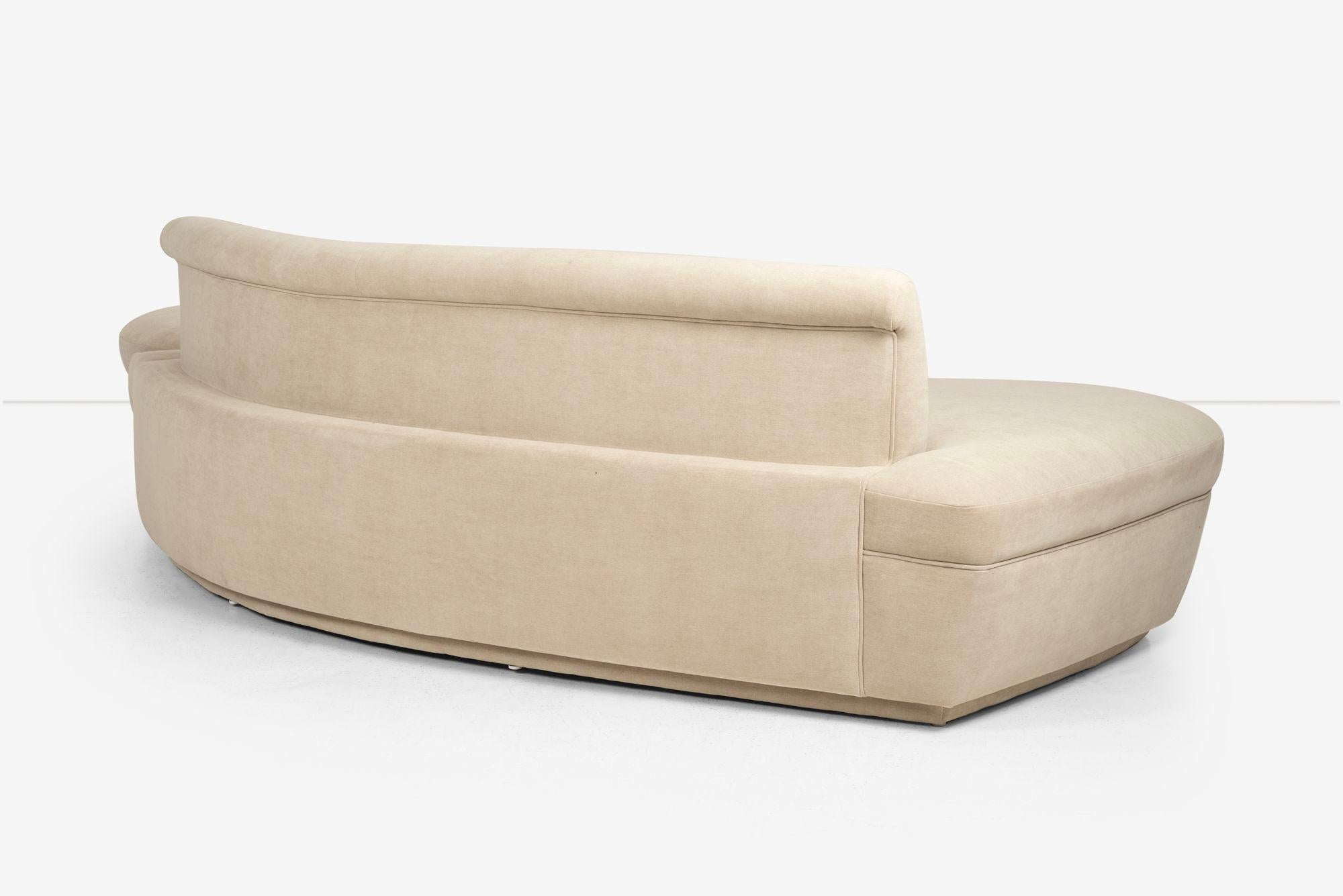 Adrian Pearsall and/or Kagan Style Sofa Sectional with Removable Pouf For Sale 4