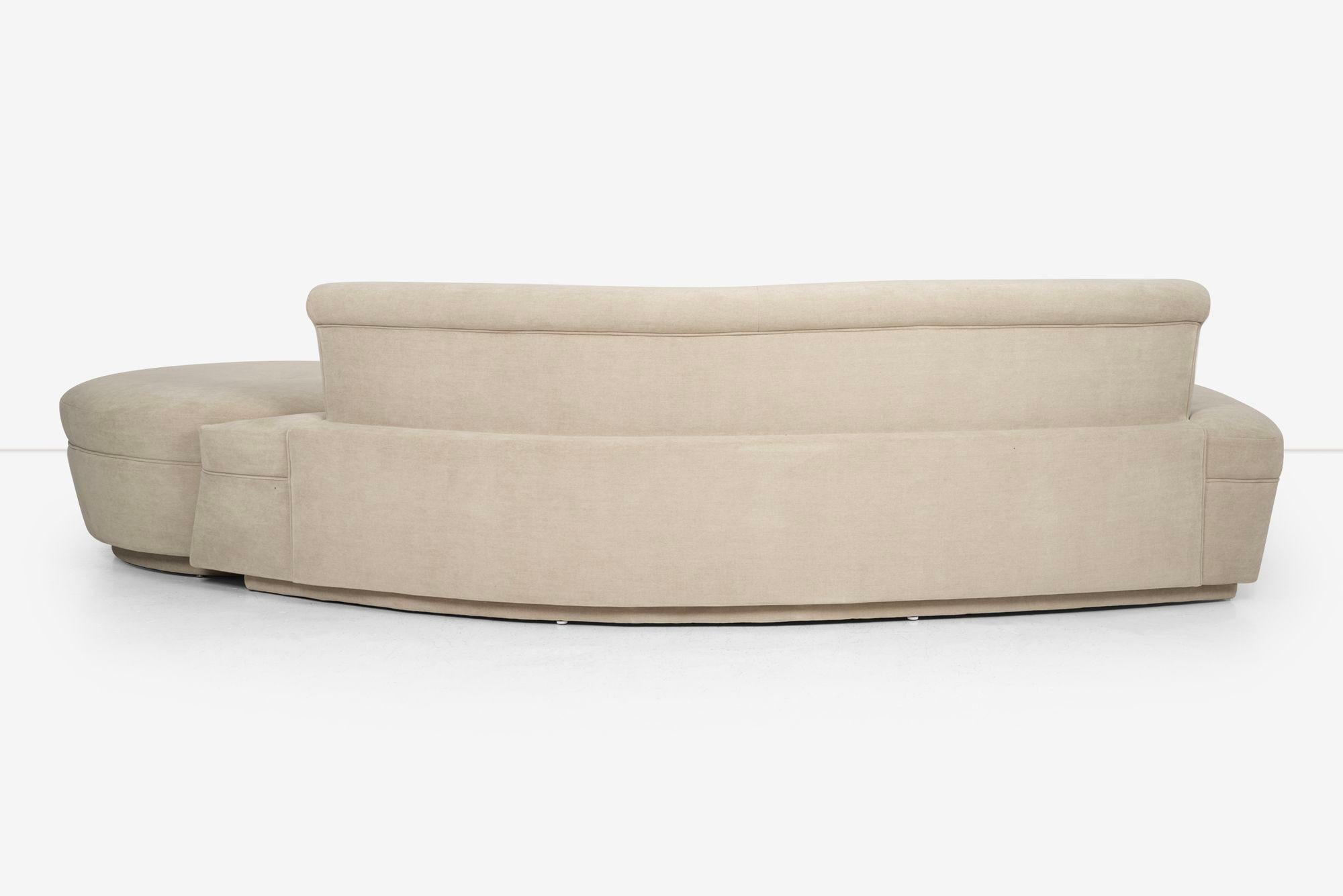 Adrian Pearsall and/or Kagan Style Sofa Sectional with Removable Pouf For Sale 5