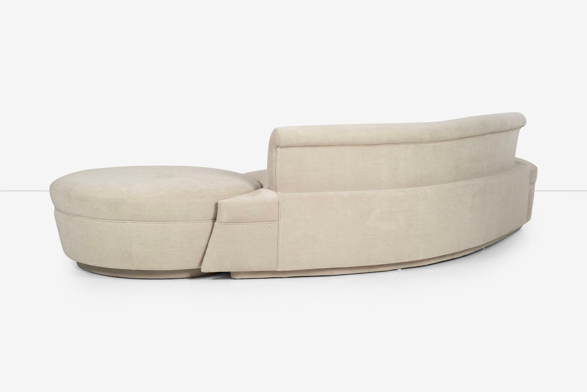 Adrian Pearsall and/or Kagan Style Sofa Sectional with Removable Pouf For Sale 6