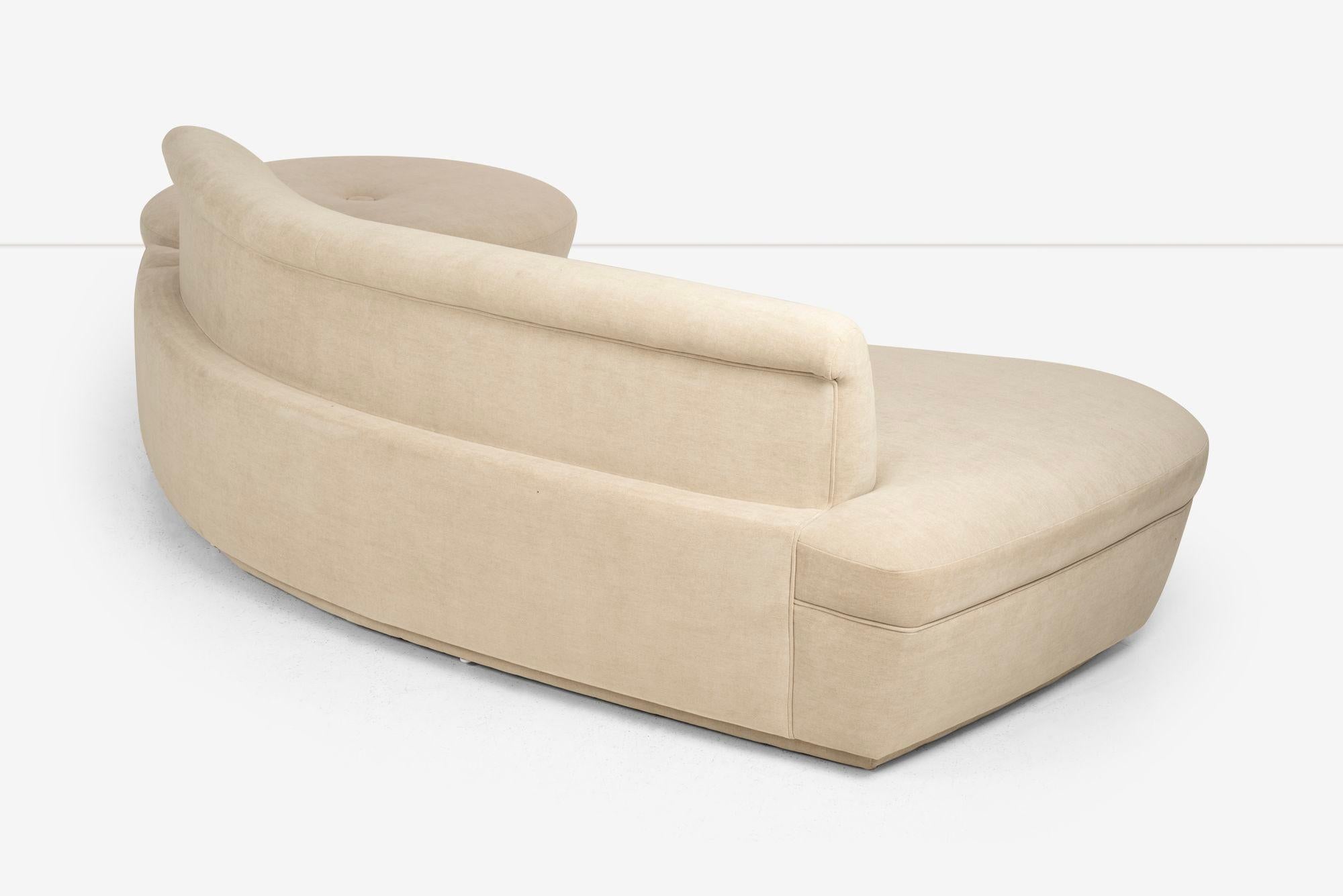 Adrian Pearsall and/or Kagan Style Sofa Sectional with Removable Pouf For Sale 3