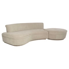 Retro Adrian Pearsall and/or Kagan Style Sofa Sectional with Removable Pouf