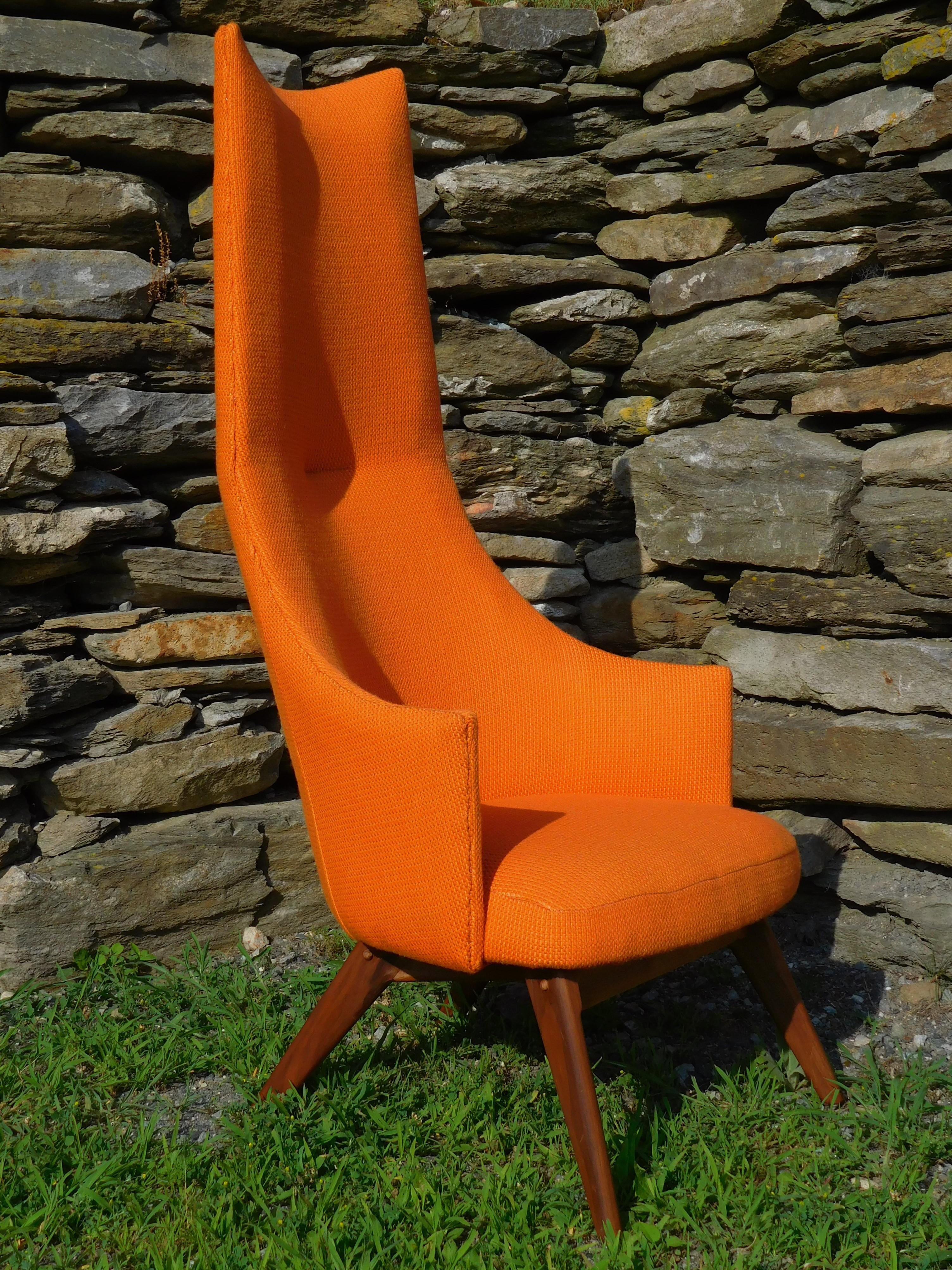 Polished Adrian Pearsall Atomic Age High Back Lounge Chair, circa 1955 For Sale