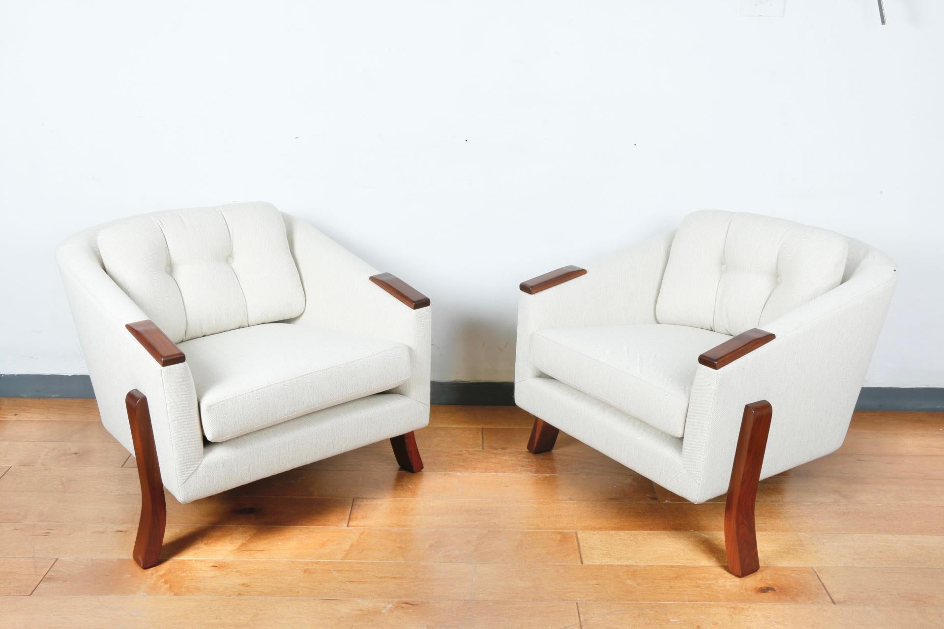 Adrian Pearsall Attributed Pair of Lounge Chairs For Sale 3