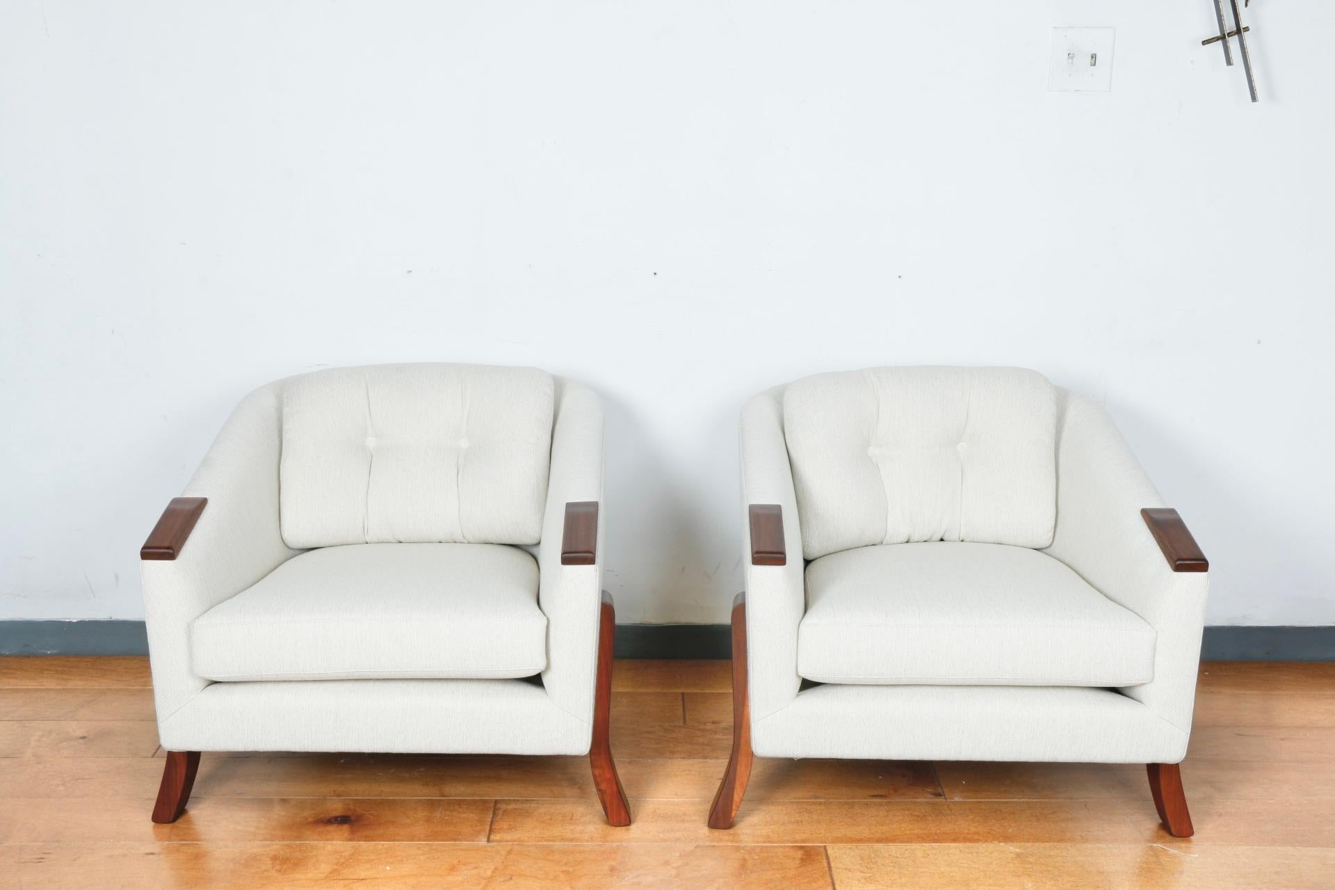 Mid-Century Modern Adrian Pearsall Attributed Pair of Lounge Chairs For Sale