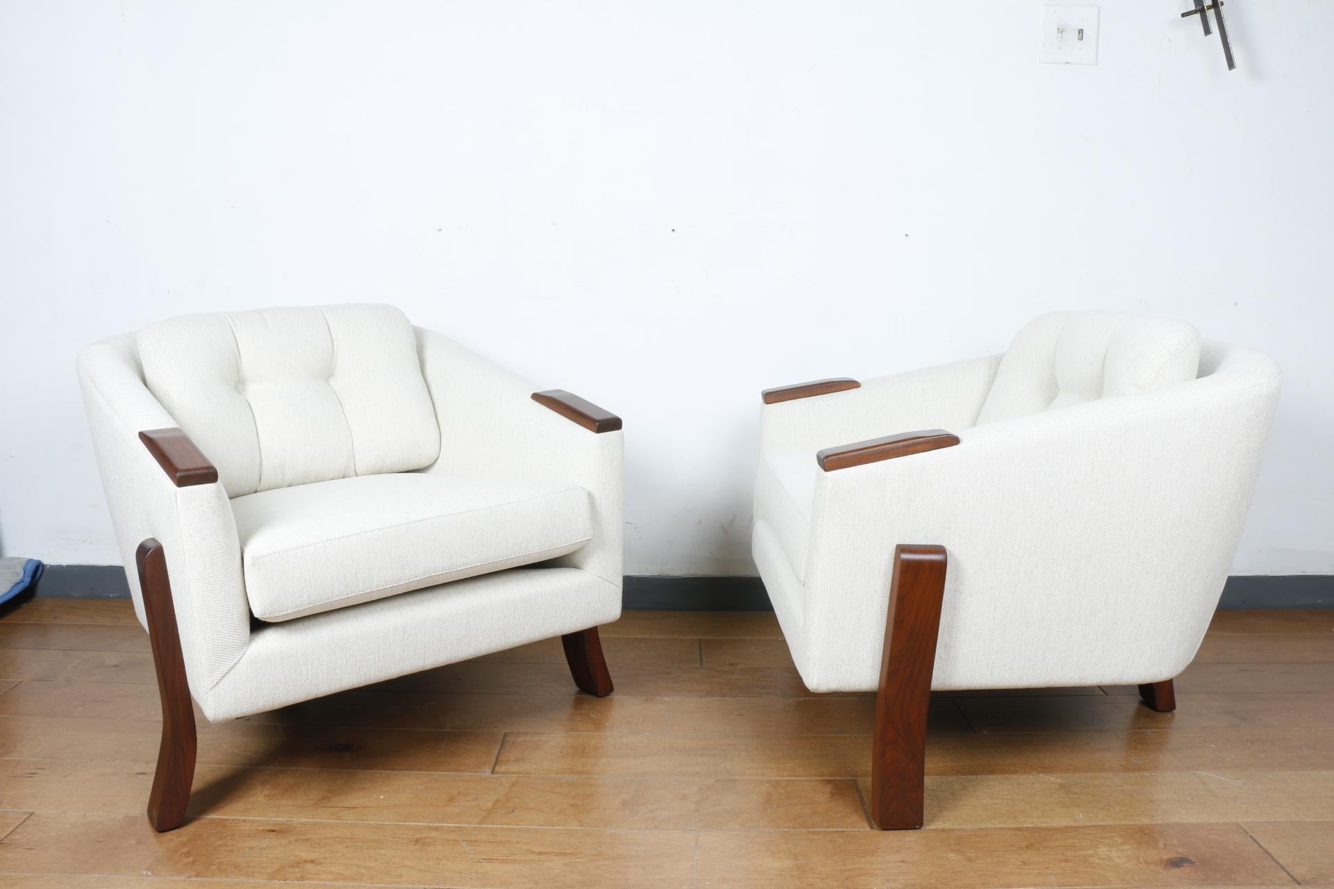 Adrian Pearsall Attributed Pair of Lounge Chairs For Sale 2