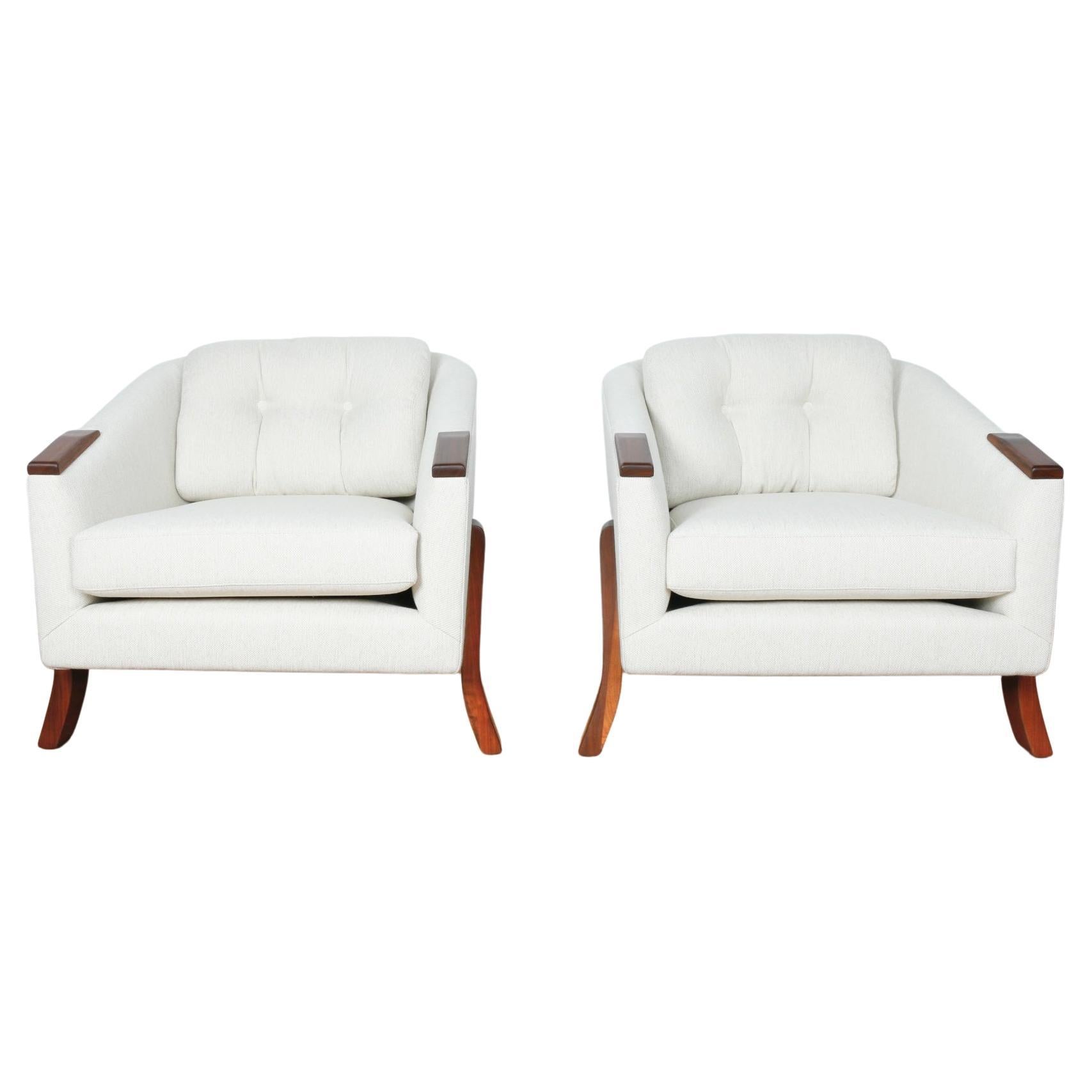 Adrian Pearsall Attributed Pair of Lounge Chairs For Sale