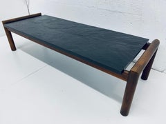 Adrian Pearsall Black Slate and Walnut Coffee of Cocktail Table