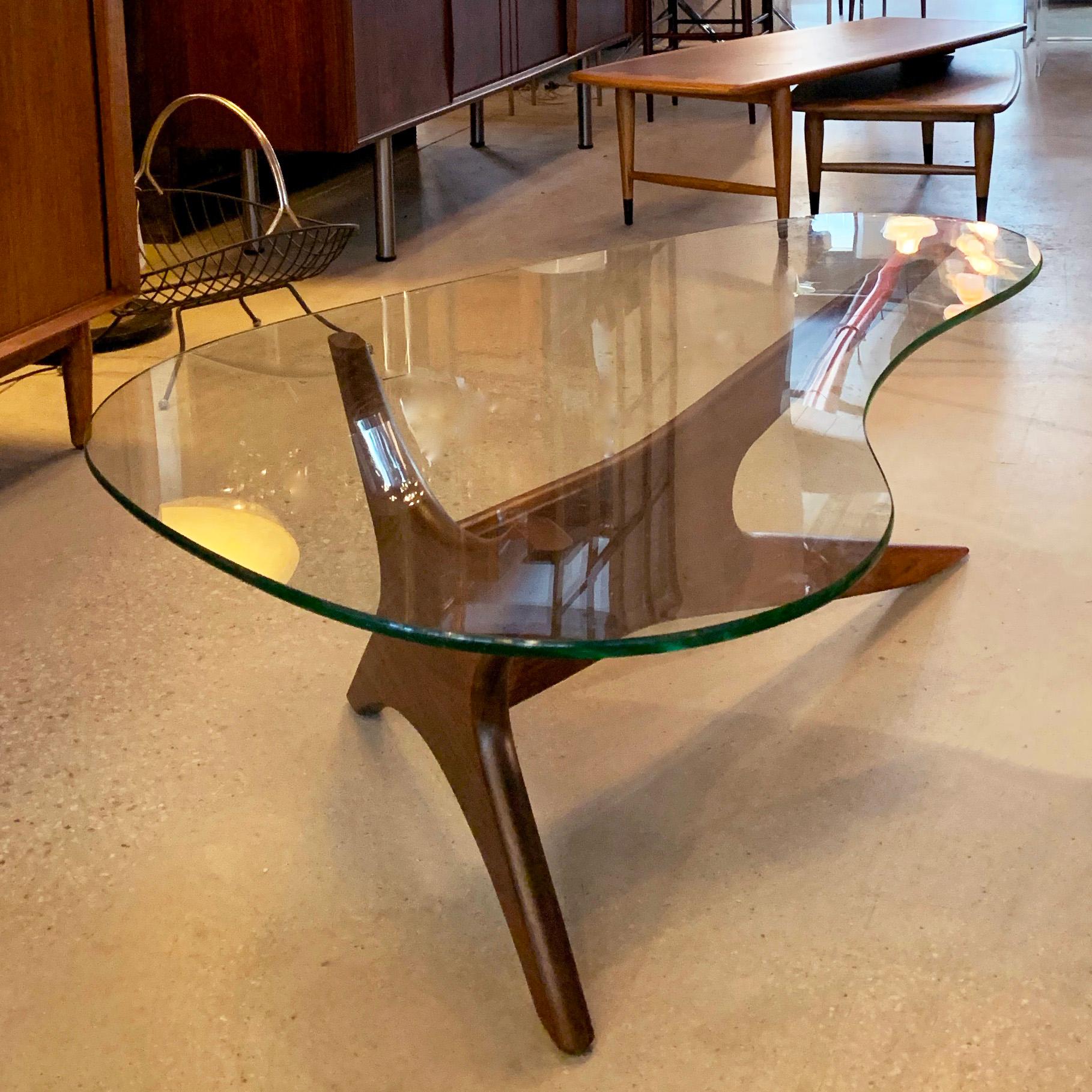 Glass Adrian Pearsall Boomerang Coffee Table