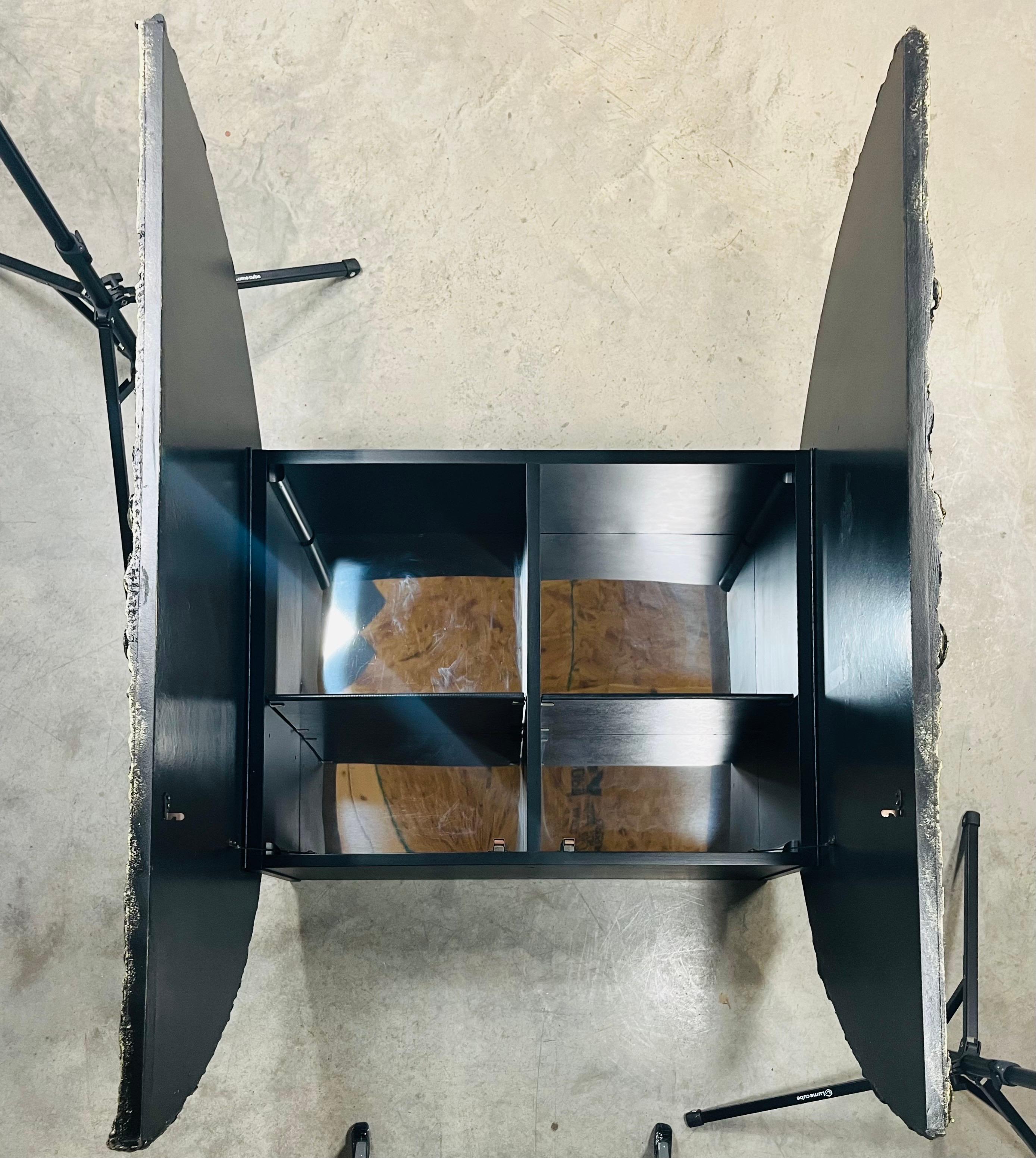Adrian Pearsall Brutalist Circular Wall Bar Cabinet 5
