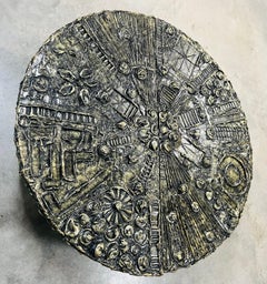 Adrian Pearsall Brutalist Circular Wall Bar Cabinet