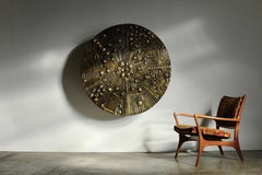 Adrian Pearsall Brutalist Disc Bar for Craft Associates after Paul Evans, 1970s