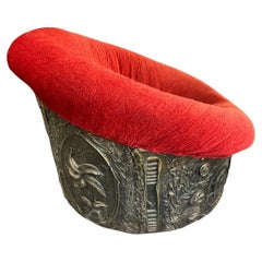 Adrian Pearsall Brutalist Drum Pod Lounge Chair