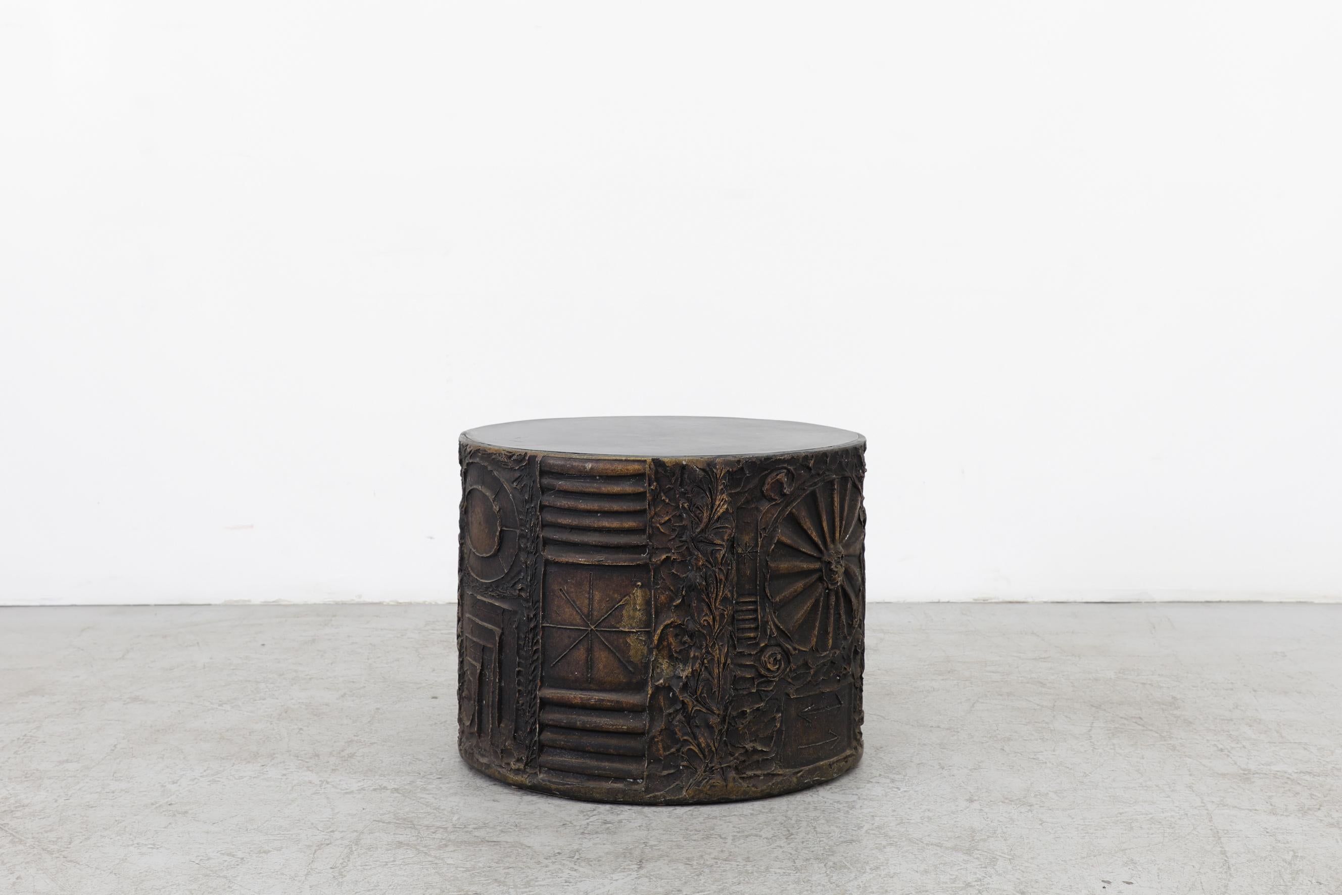 Cast Adrian Pearsall Brutalist Drum Table