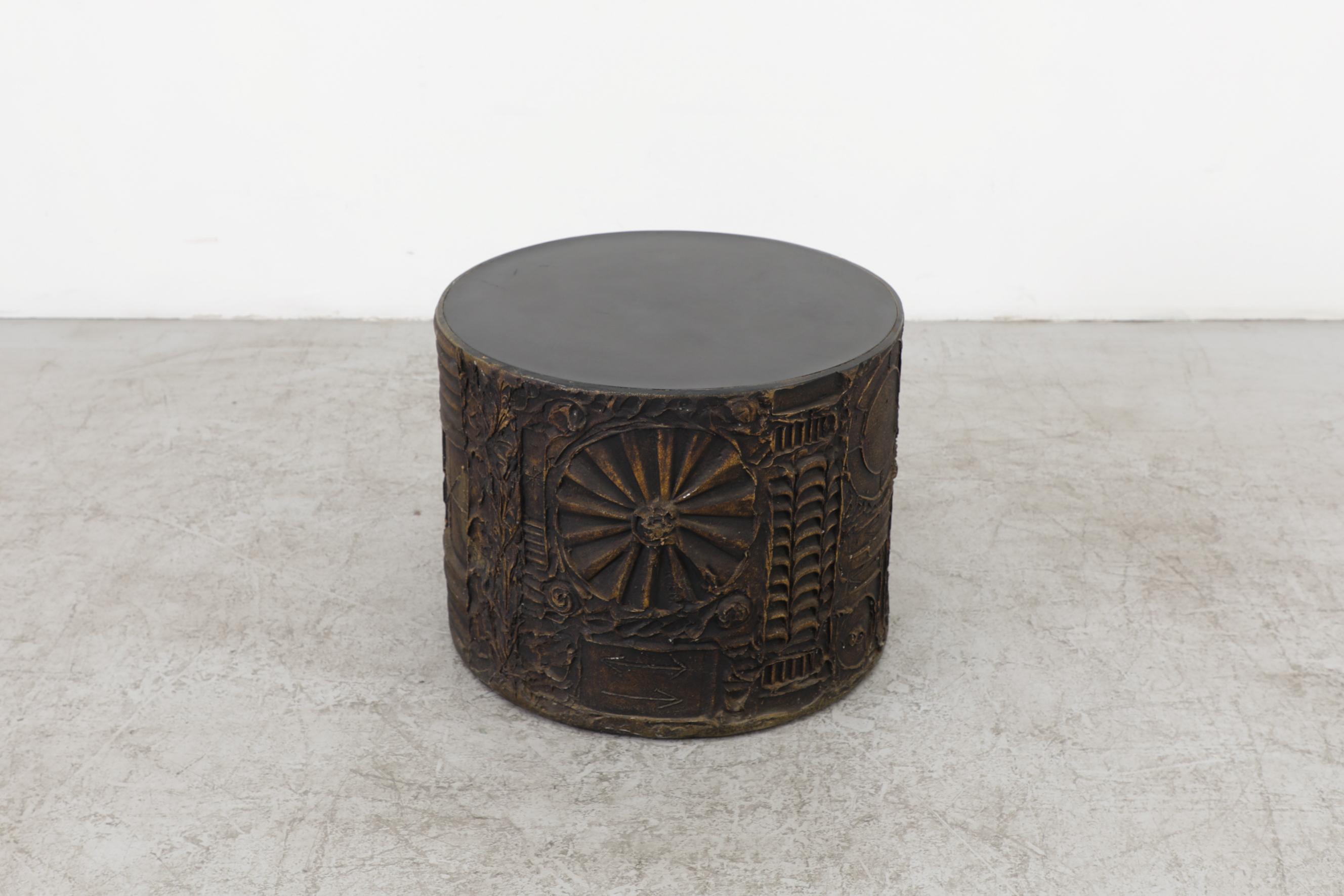 Late 20th Century Adrian Pearsall Brutalist Drum Table